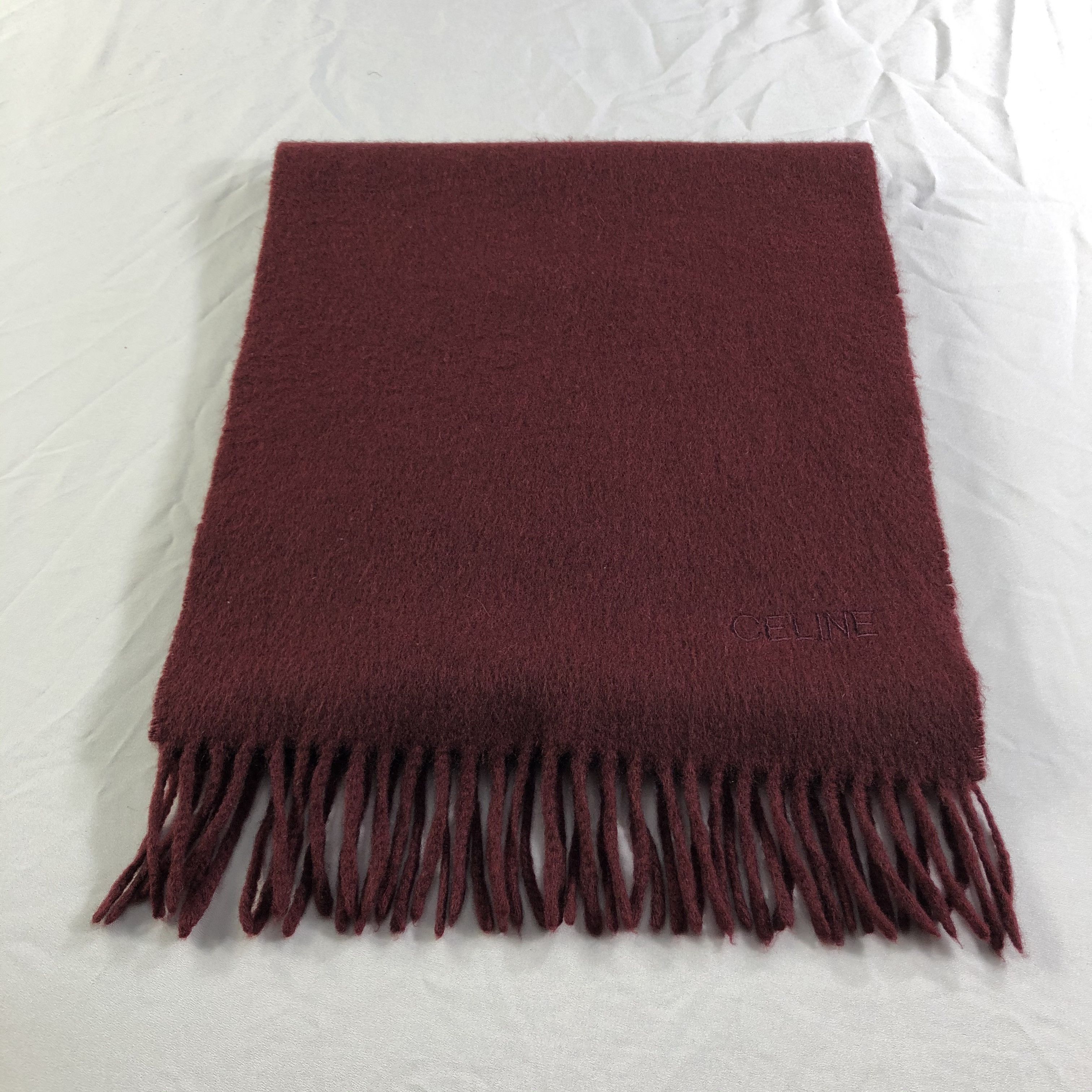Celine × Vintage Celine Cashmere Scarf Muffler Neckwear V2200 Size ONE SIZE - 2 Thumbnail