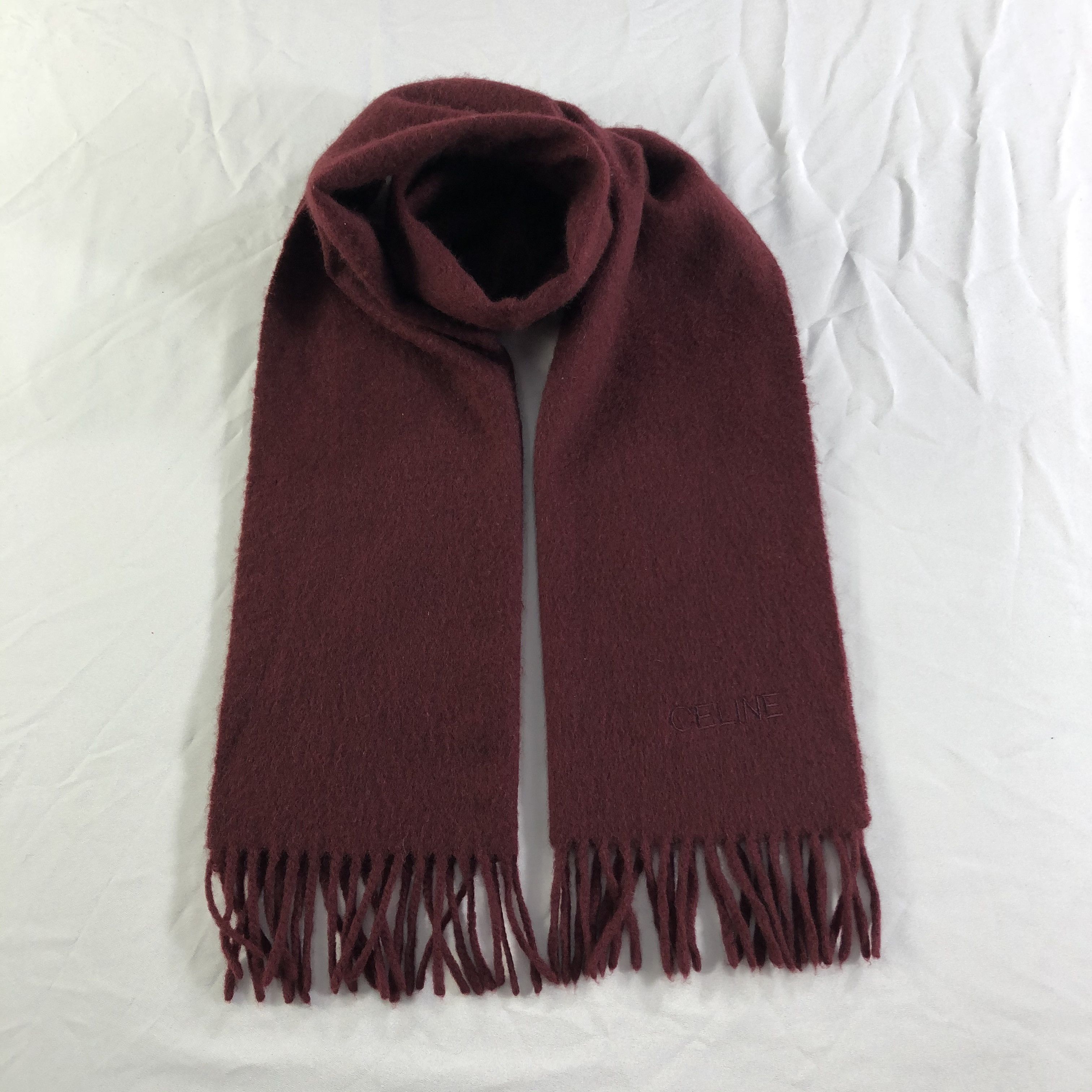 Celine × Vintage Celine Cashmere Scarf Muffler Neckwear V2200 Size ONE SIZE - 1 Thumbnail