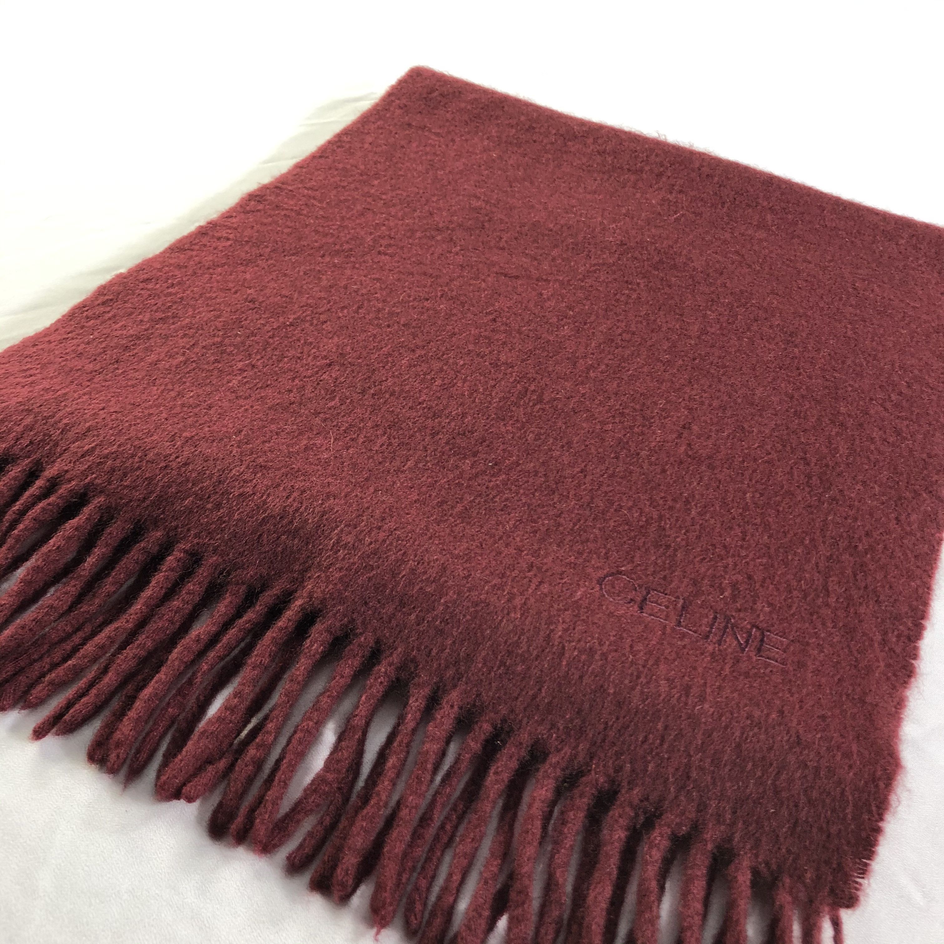 Celine × Vintage Celine Cashmere Scarf Muffler Neckwear V2200 Size ONE SIZE - 3 Thumbnail