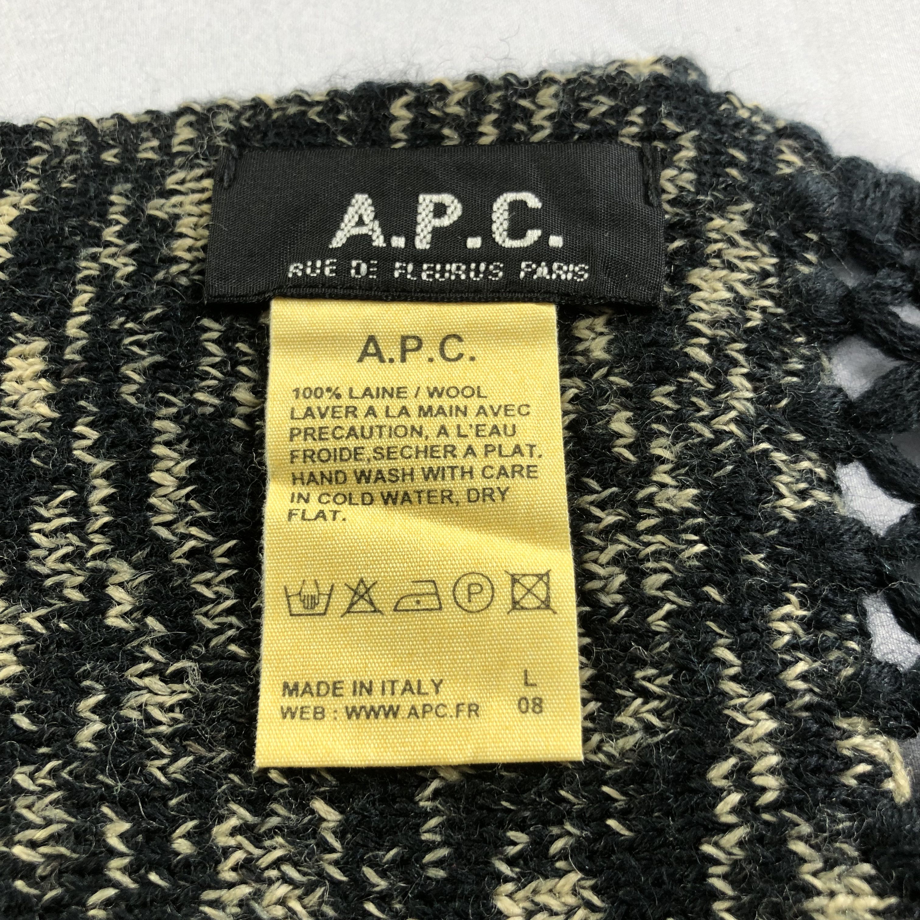 A.P.C. A.P.C. Popcorn Knit Wool Scarf Muffler Neckwear V2215 Size ONE SIZE - 4 Thumbnail