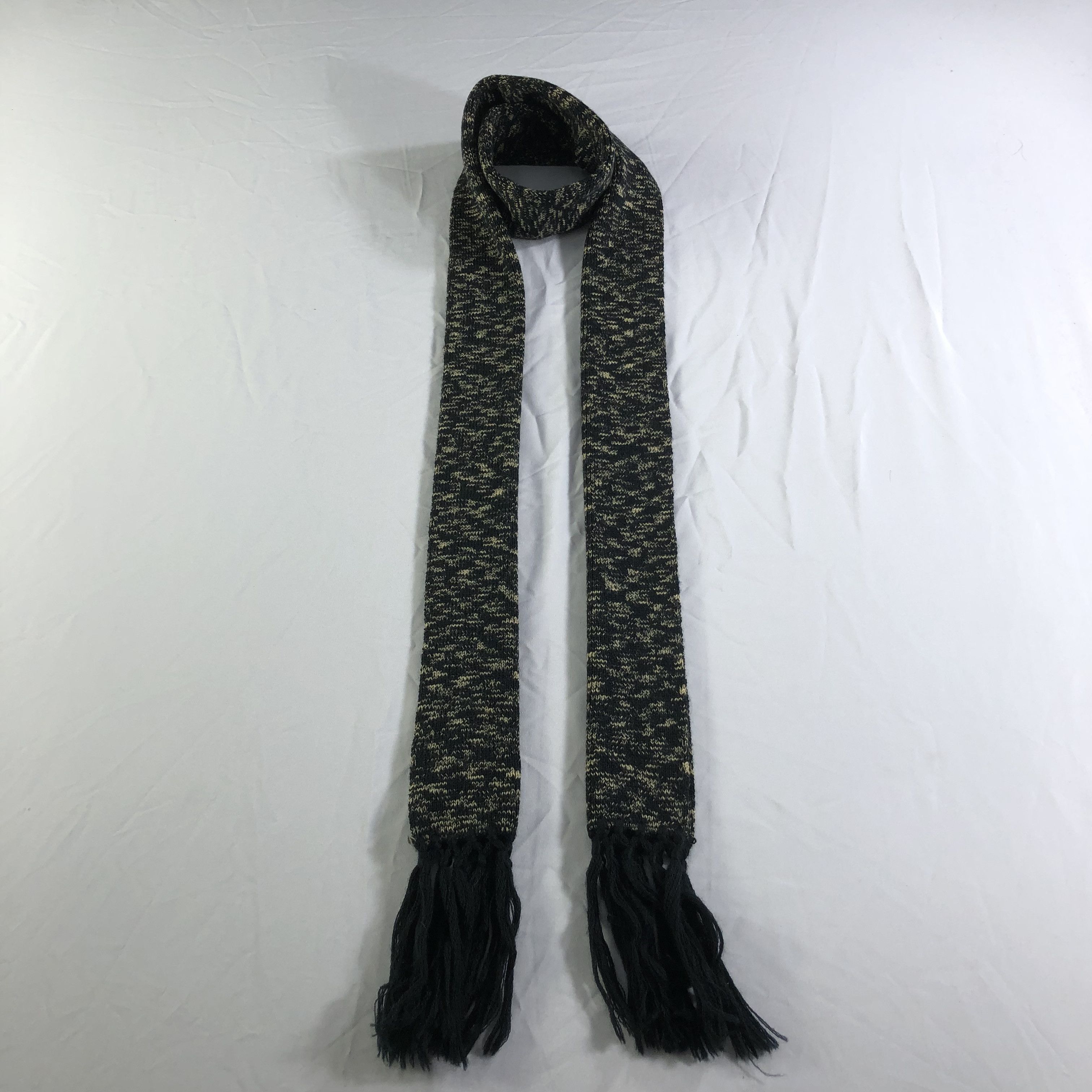 image of A P C x Vintage Popcorn Knit Wool Scarf Muffler Neckwear V2215, Men's