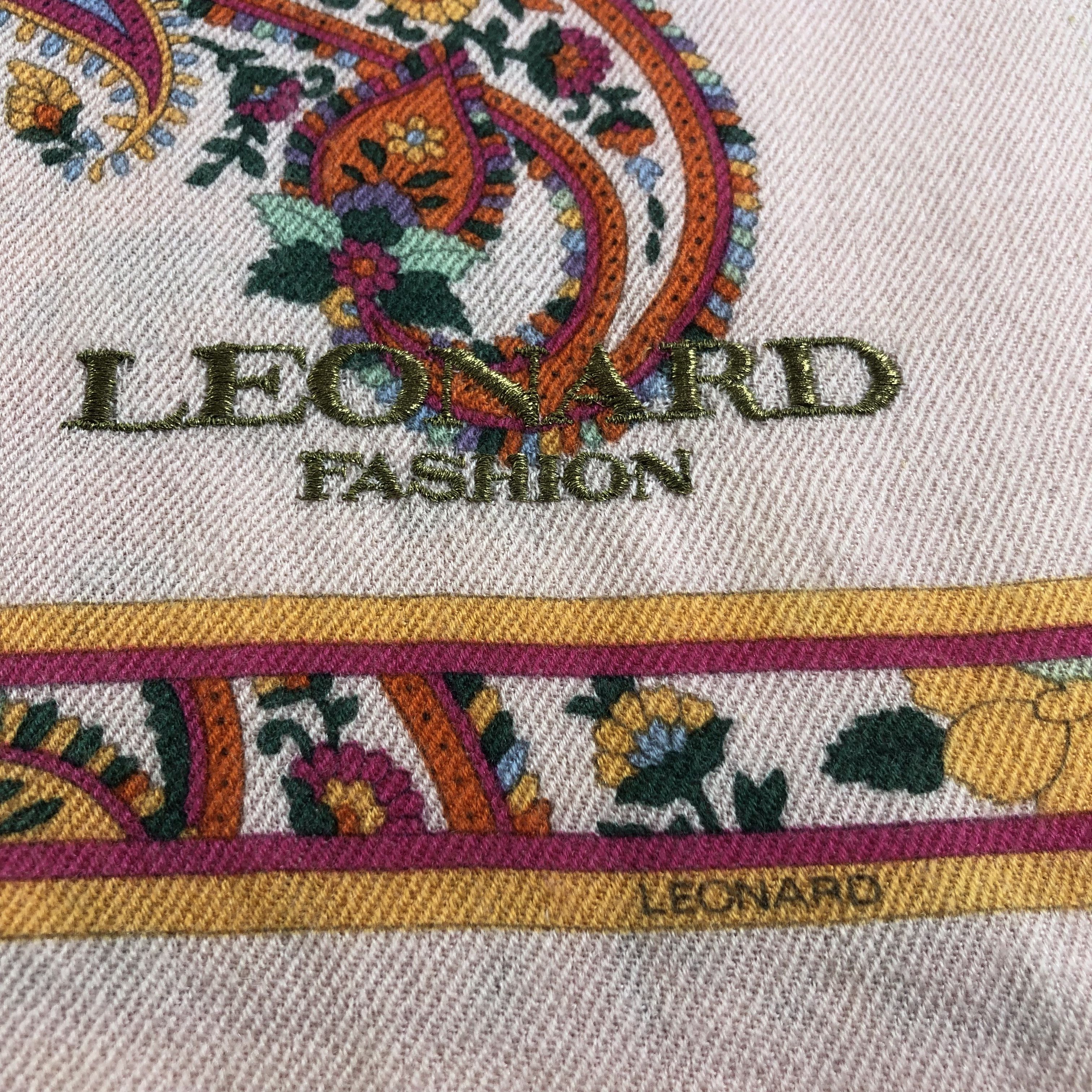 Leonard Paris Leonard Floral Wool Scarf Muffler Mantilla Stole V2244 Size ONE SIZE - 4 Thumbnail