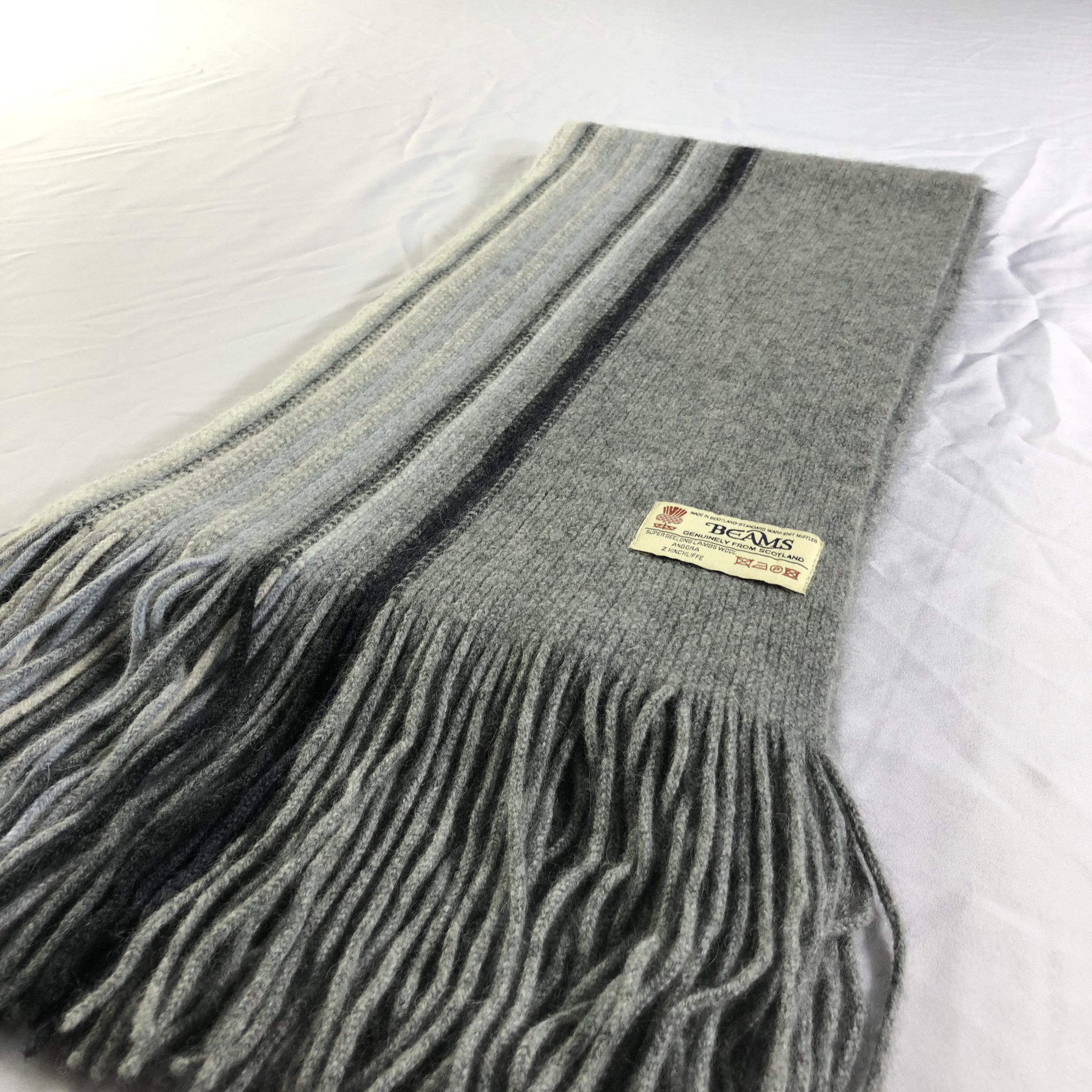 Beams Plus Beams Knit Wool Scarf Muffler Neckwear V2261 Size ONE SIZE - 4 Thumbnail