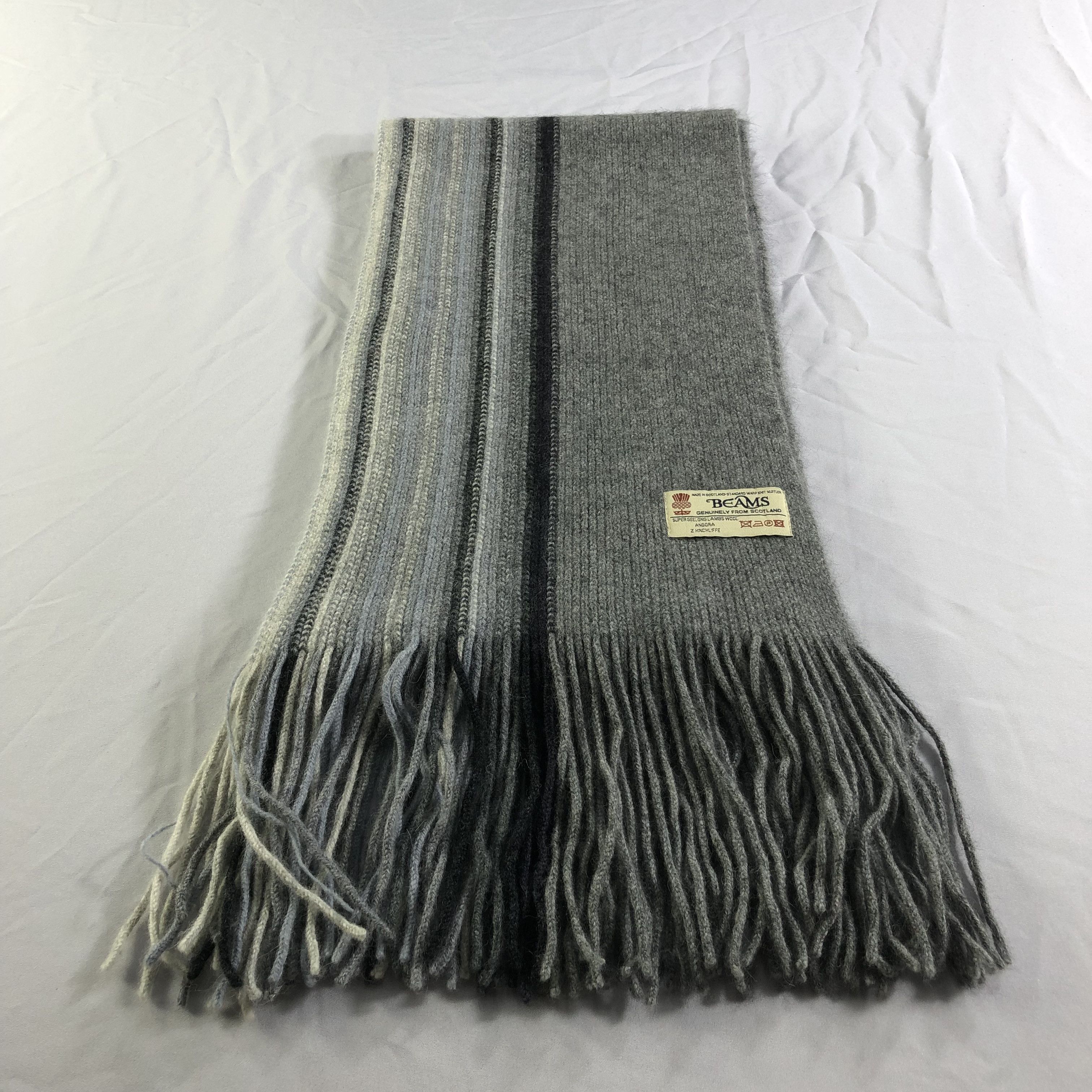 Beams Plus Beams Knit Wool Scarf Muffler Neckwear V2261 Size ONE SIZE - 3 Thumbnail