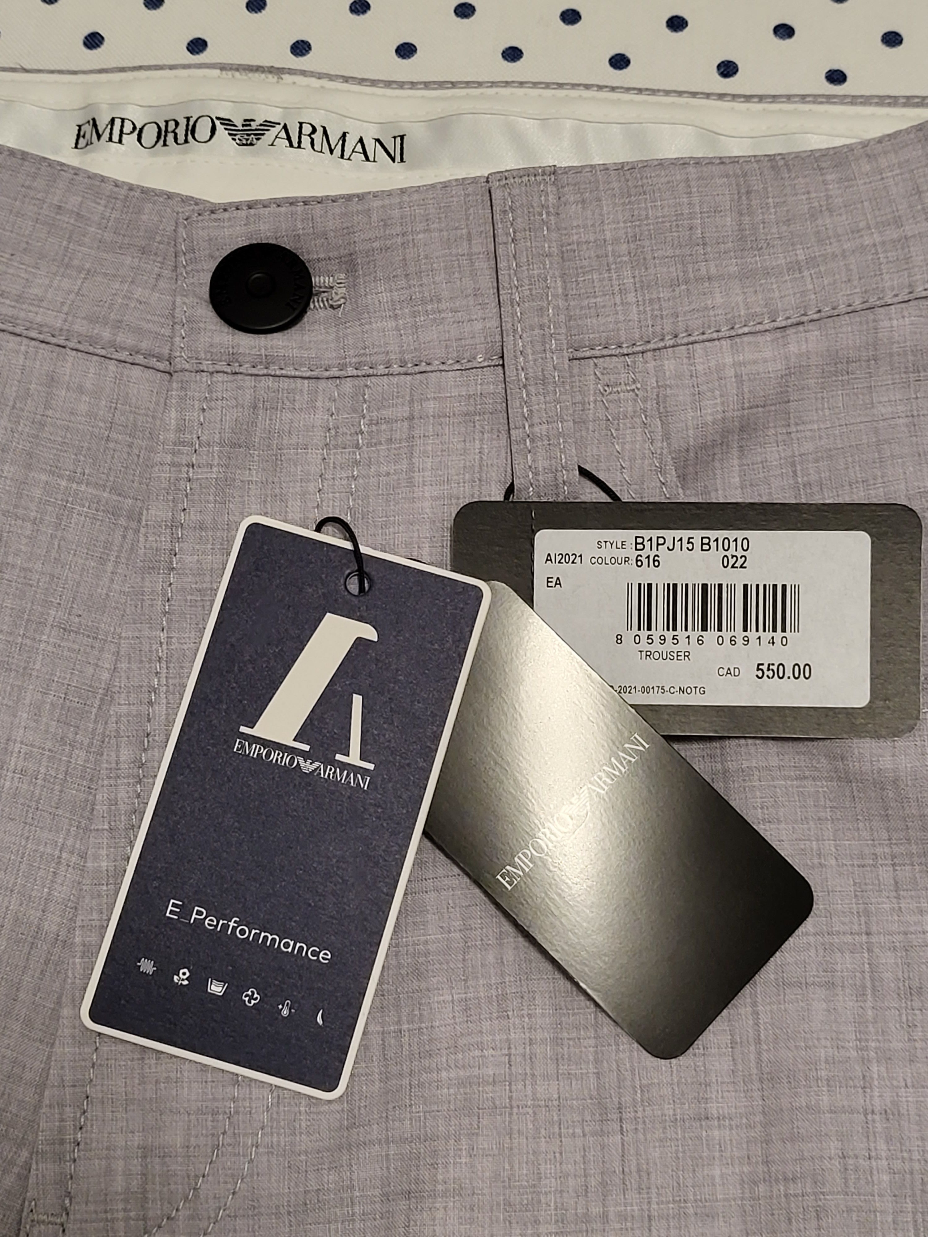 Emporio Armani E-Performance Slim Fit Pants Size US 30 / EU 46 - 9 Thumbnail