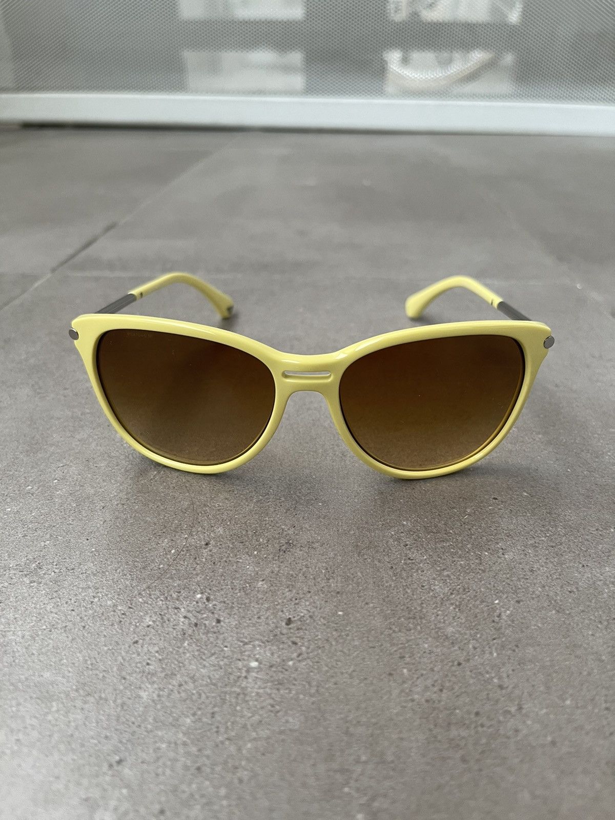 Emporio Armani Emporio Armani EA4006 5076/2L Yellow Cat Eyes Sunglasses Size ONE SIZE - 2 Thumbnail