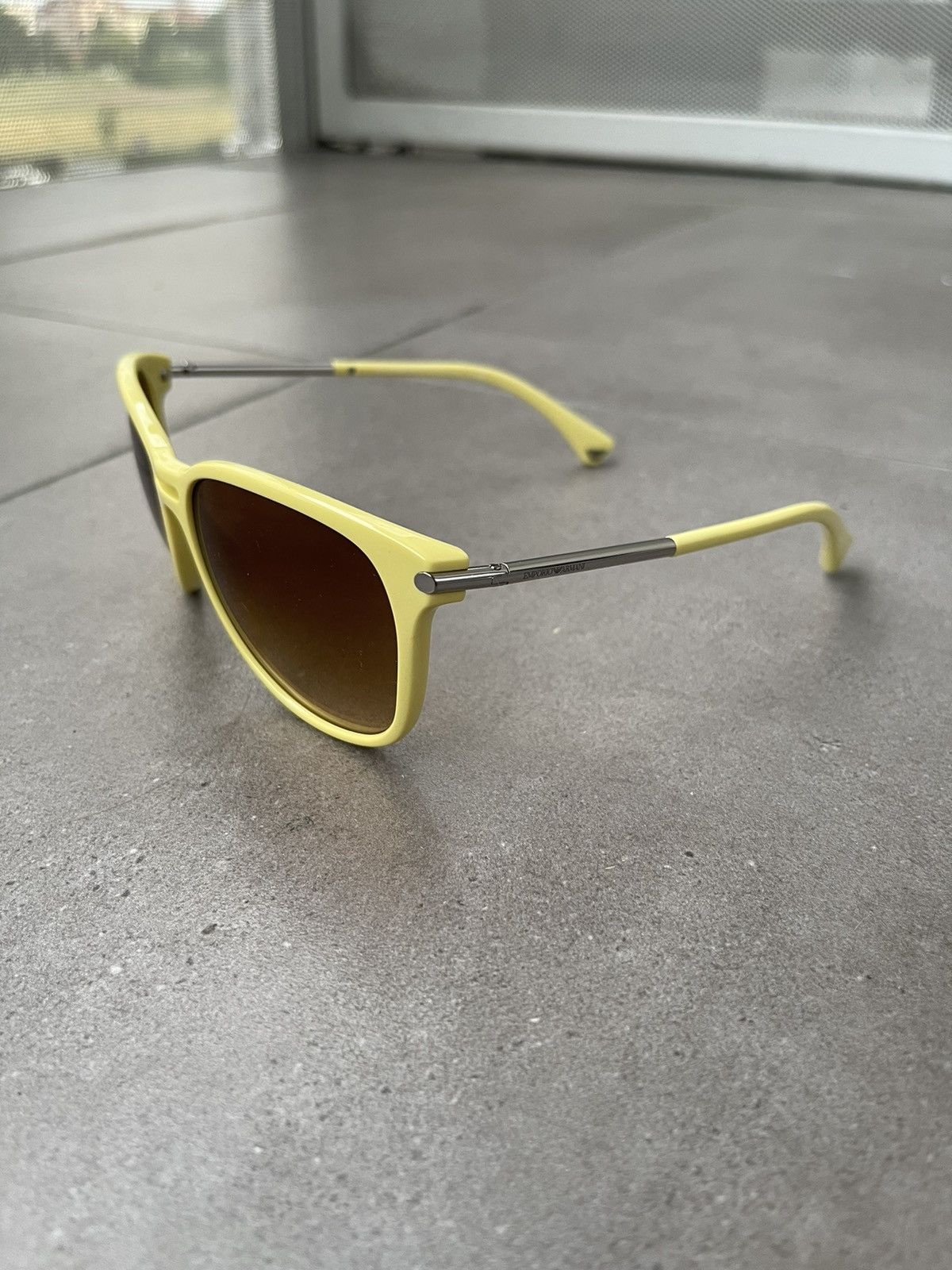 Emporio Armani Emporio Armani EA4006 5076/2L Yellow Cat Eyes Sunglasses Size ONE SIZE - 4 Thumbnail