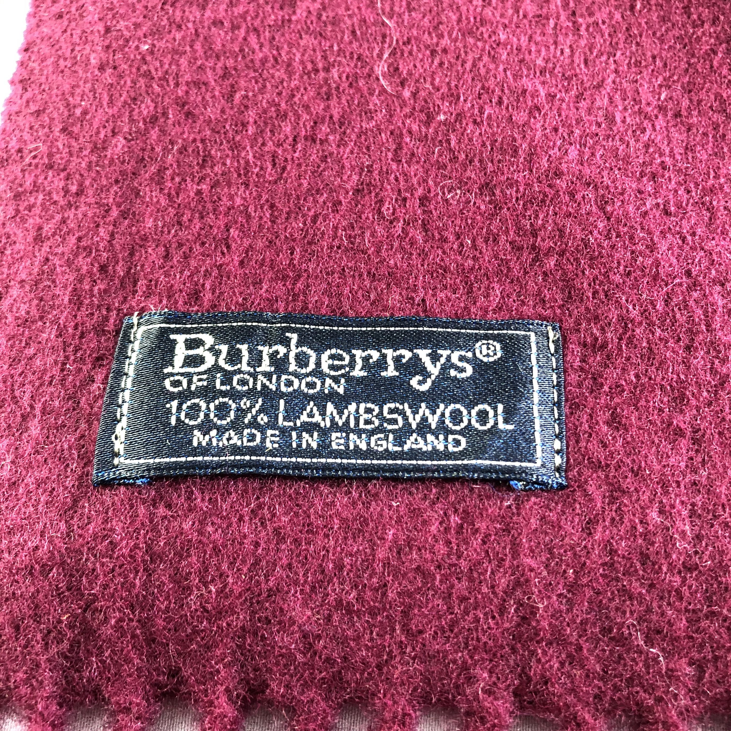 Burberry Burberrys Wool Scarf Muffler Neckwear V2336 Size ONE SIZE - 5 Thumbnail