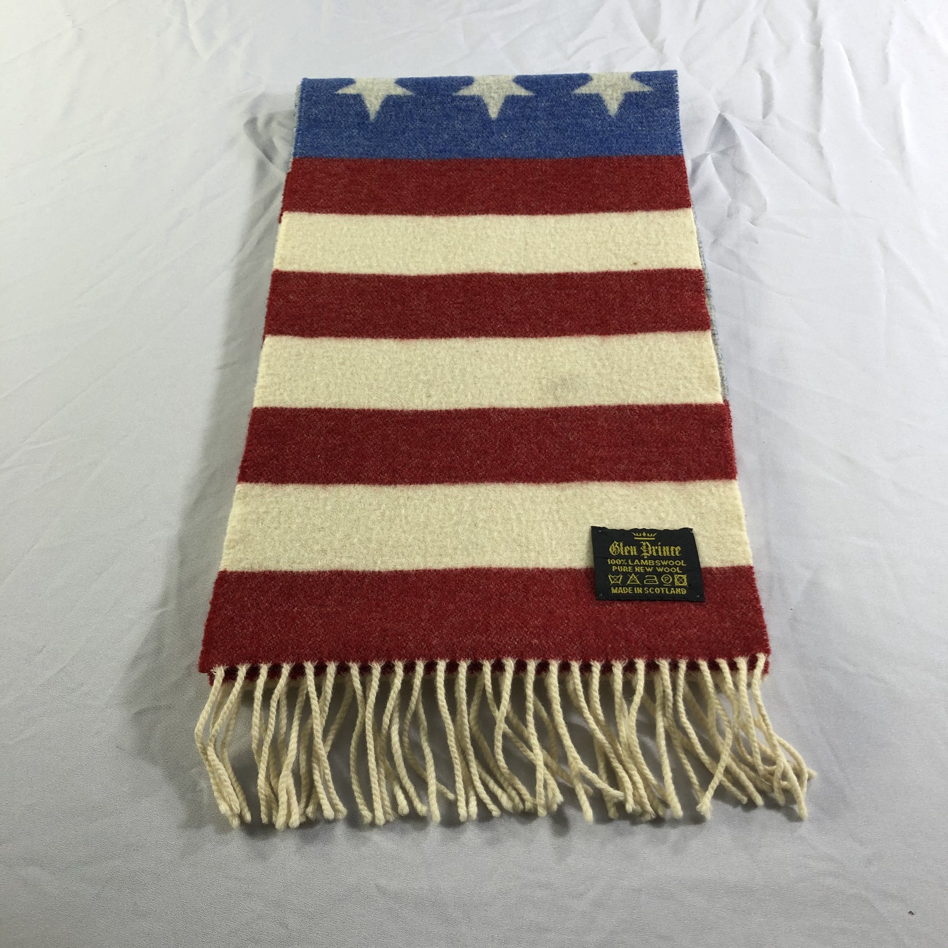 Vintage Glen Prince America Wool Scarf Muffler Neckwear V2344 Size ONE SIZE - 3 Thumbnail