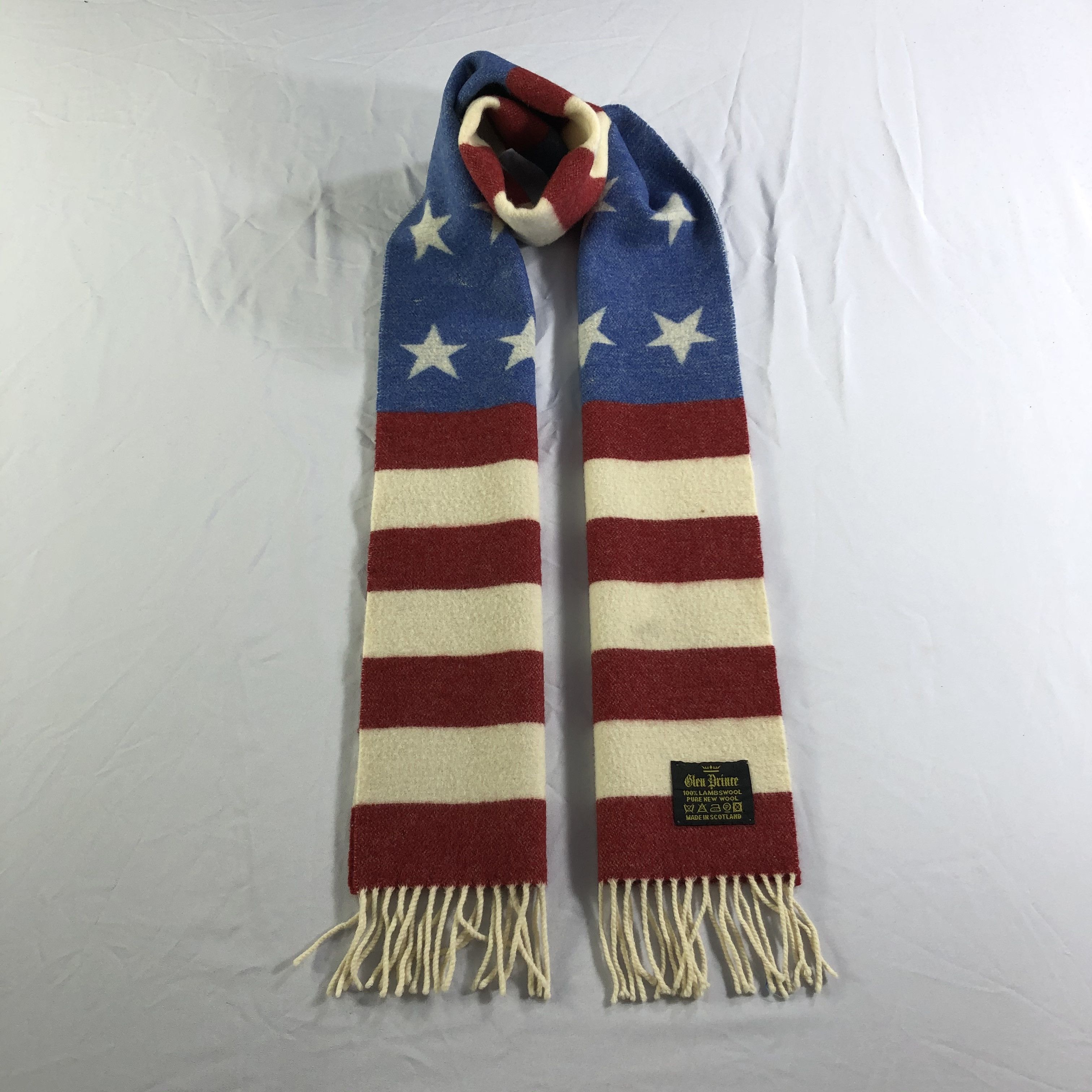Vintage Glen Prince America Wool Scarf Muffler Neckwear V2344 Size ONE SIZE - 2 Thumbnail