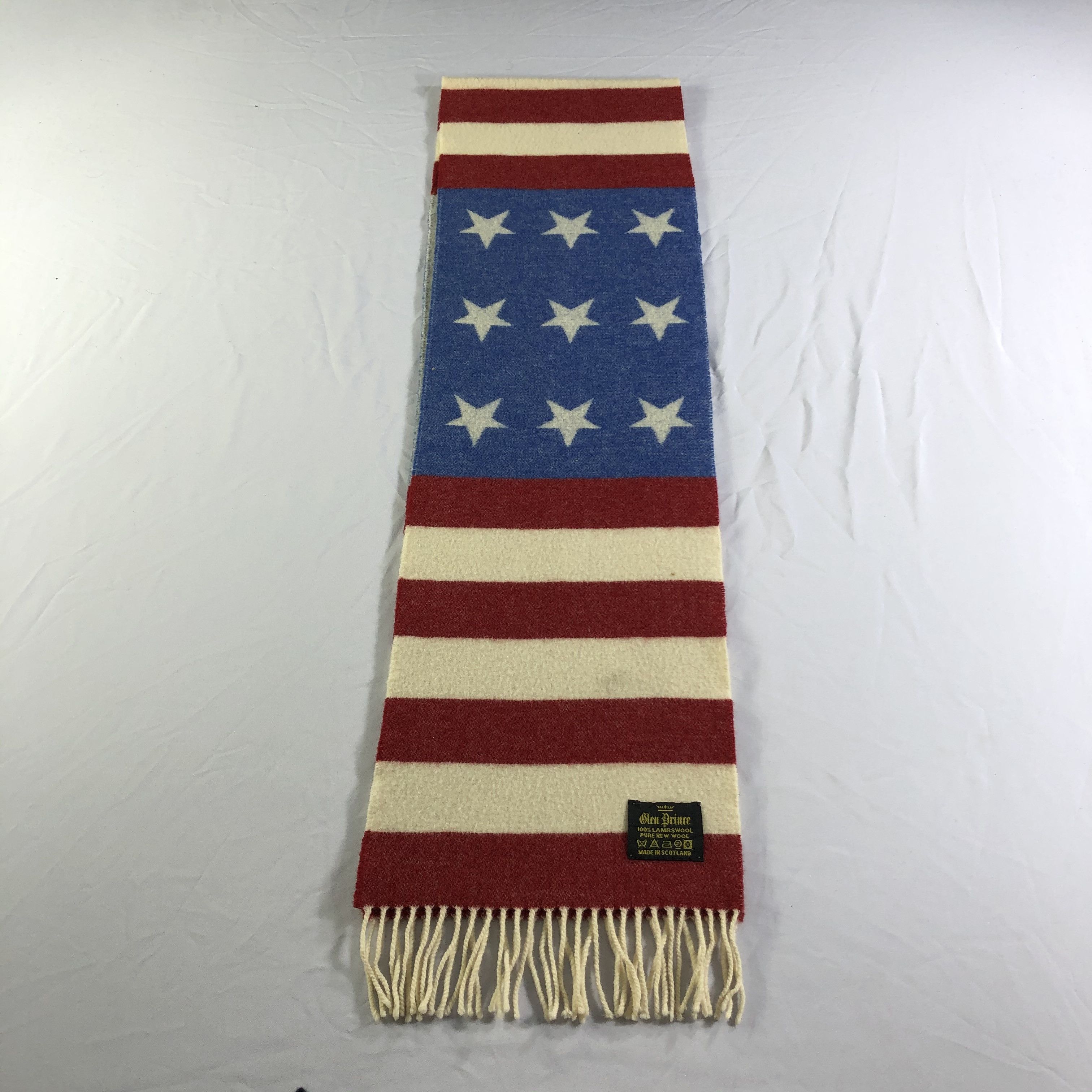 Vintage Glen Prince America Wool Scarf Muffler Neckwear V2344 Size ONE SIZE - 1 Thumbnail