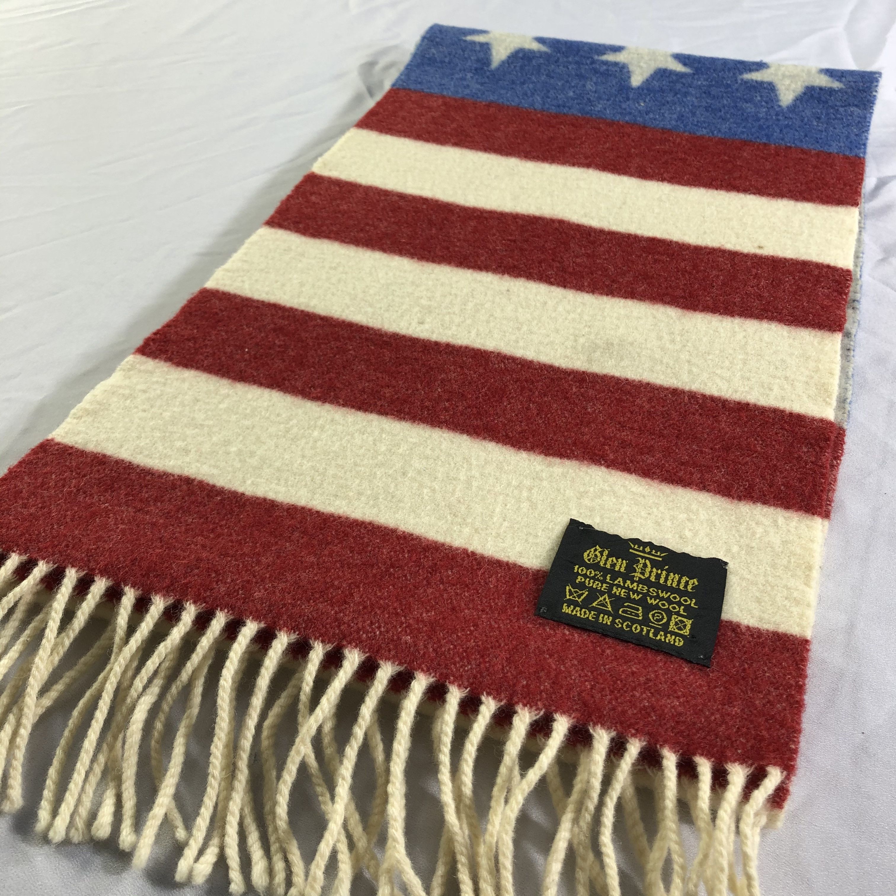 Vintage Glen Prince America Wool Scarf Muffler Neckwear V2344 Size ONE SIZE - 4 Thumbnail
