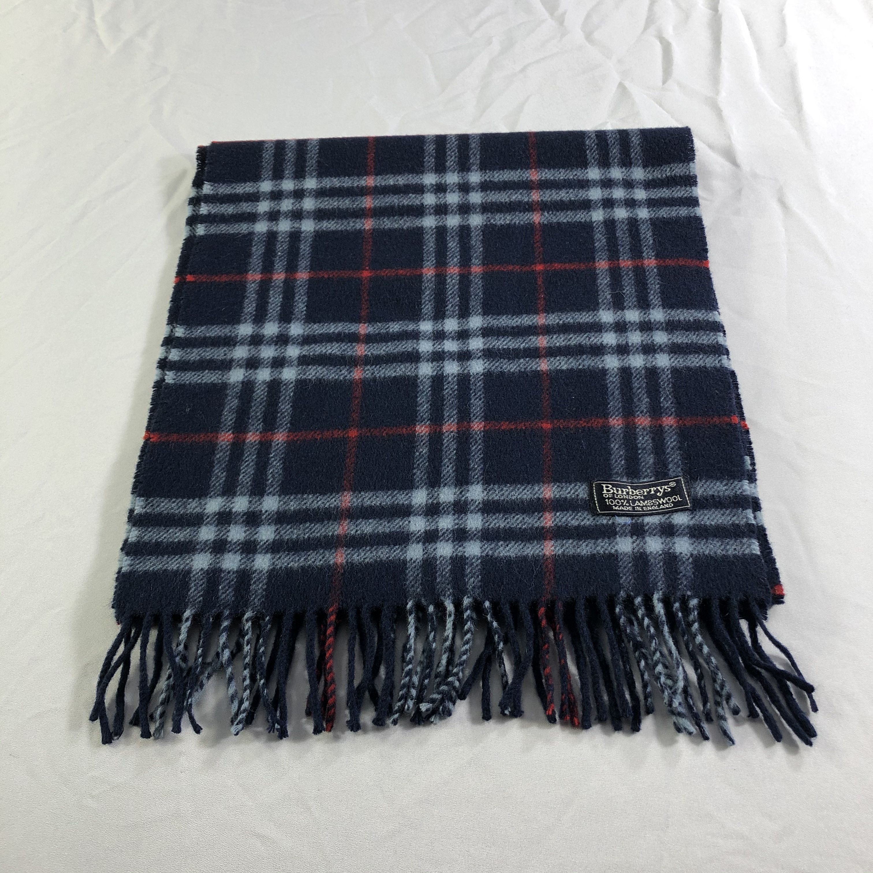 Burberry Burberrys Nova Check Wool Scarf Muffler V2374 Size ONE SIZE - 2 Thumbnail