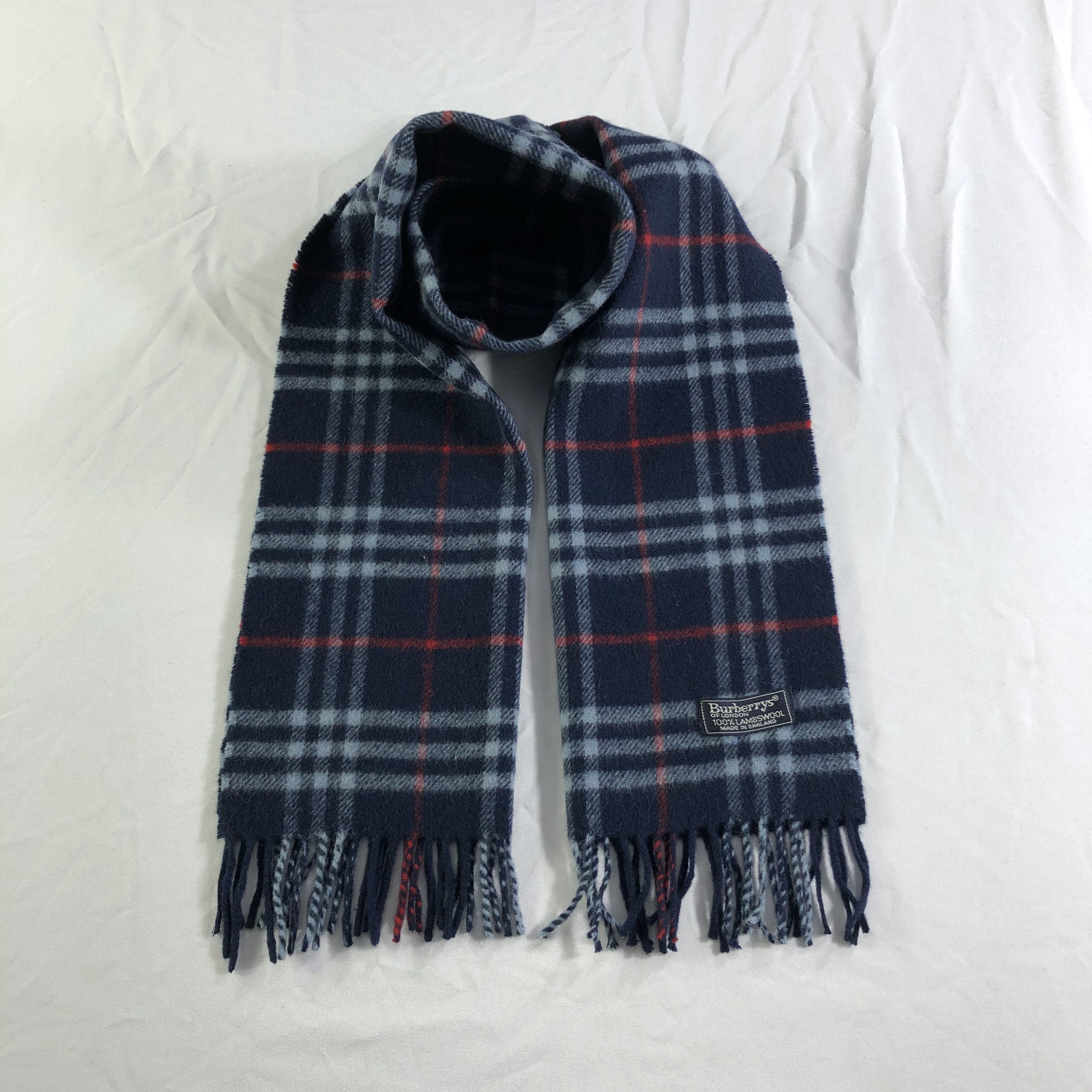 Burberry Burberrys Nova Check Wool Scarf Muffler V2374 Size ONE SIZE - 1 Thumbnail