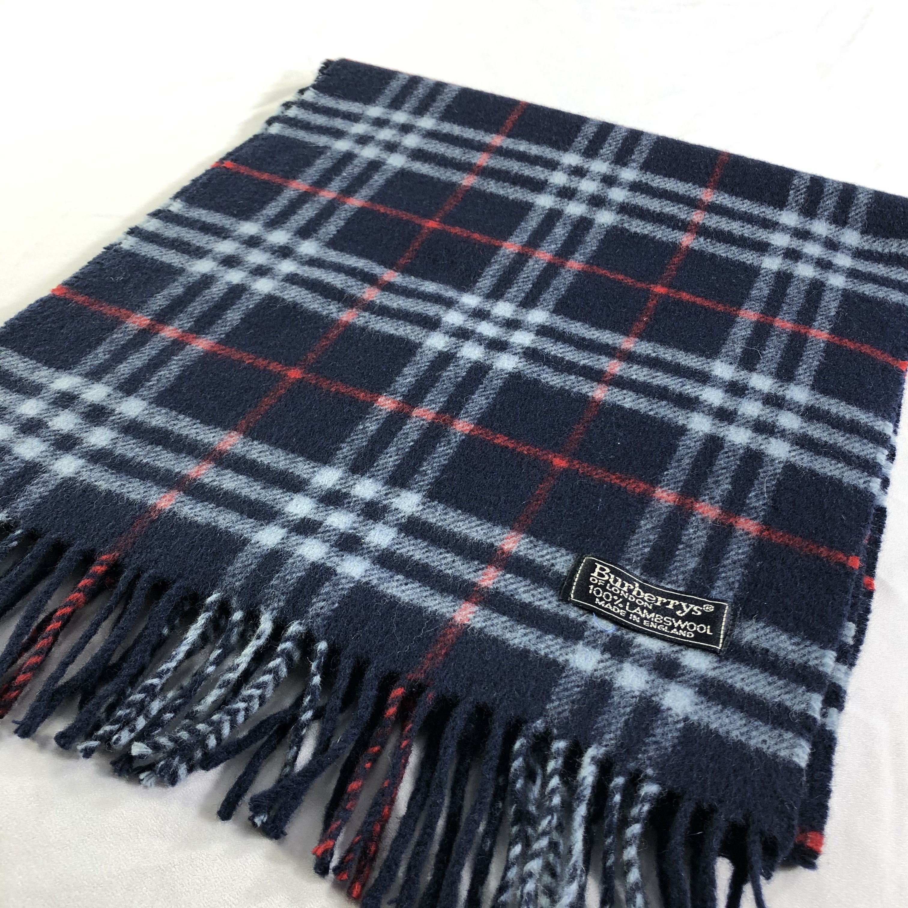 Burberry Burberrys Nova Check Wool Scarf Muffler V2374 Size ONE SIZE - 3 Thumbnail