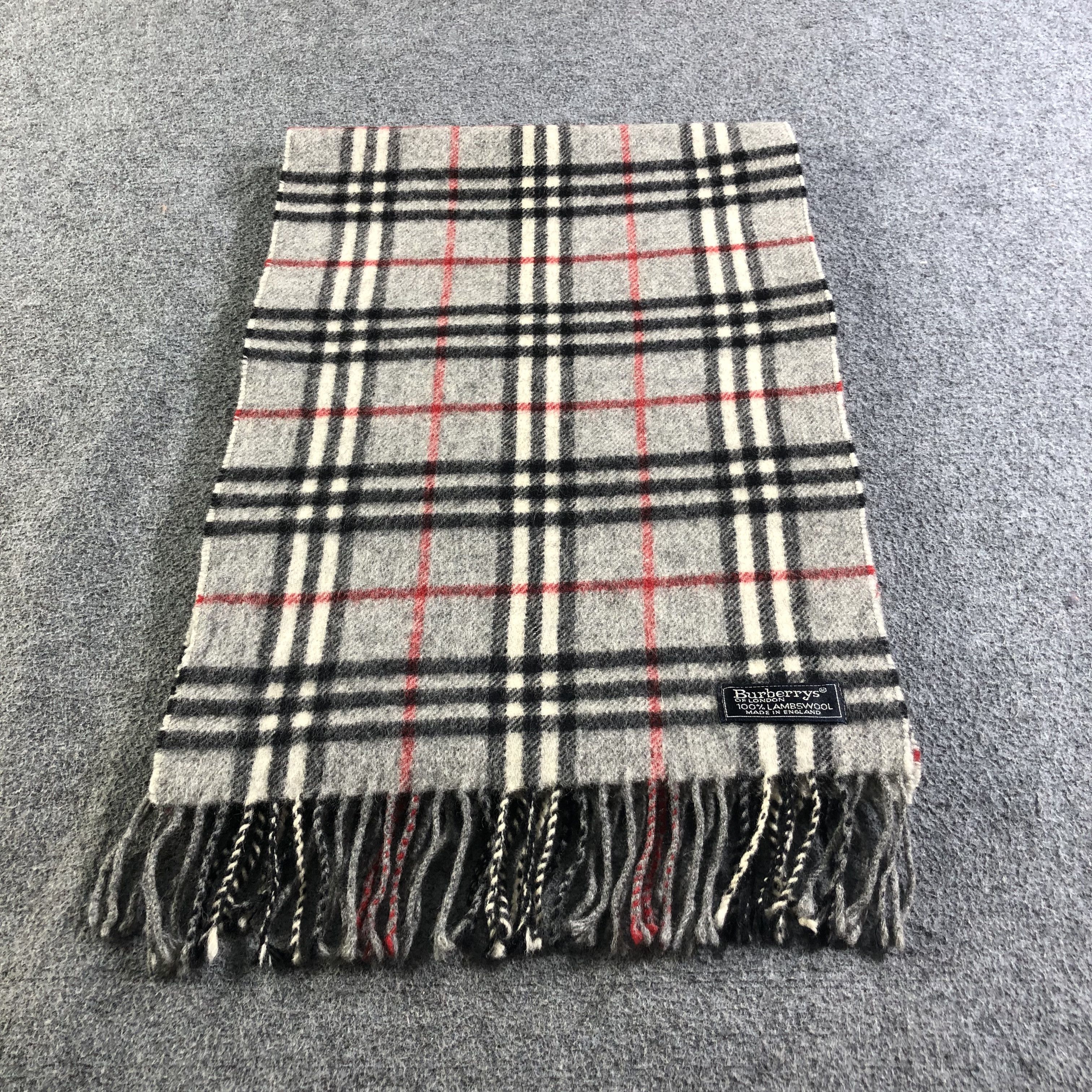 Burberry Burberrys Nova Check Wool Scarf Muffler Neckwear V2508 Size ONE SIZE - 2 Thumbnail