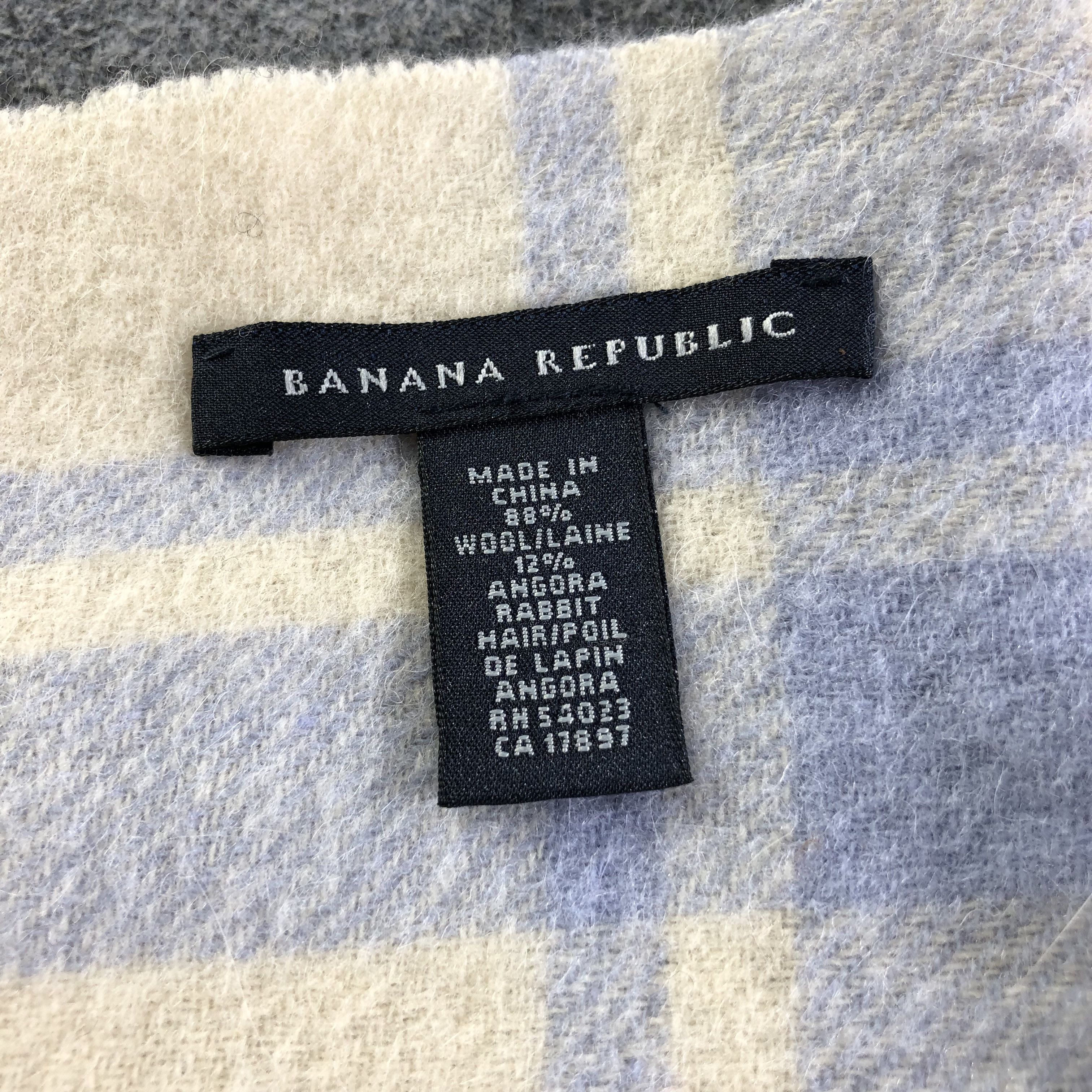 Banana Republic Banana Republic Tartan Wool Scarf Muffler Neckwear V2536 Size ONE SIZE - 4 Thumbnail