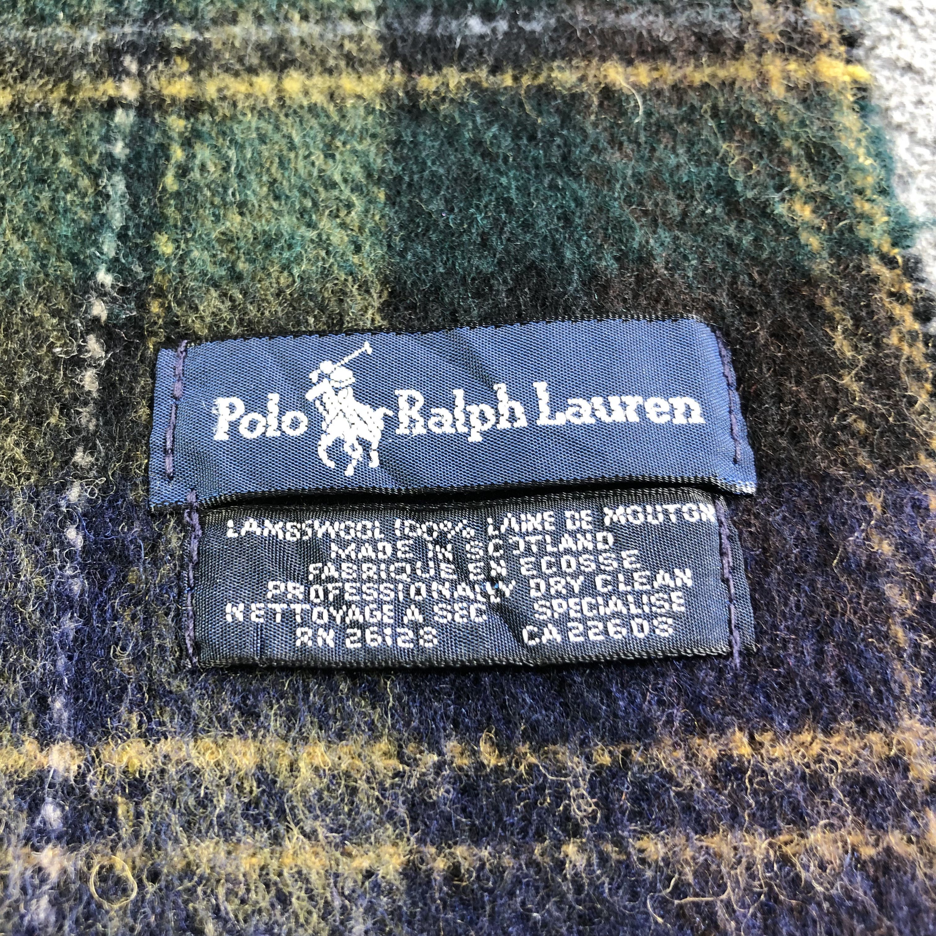 Polo Ralph Lauren Polo Ralph Lauren Tartan Wool Scarf Muffler Neckwear V2540 Size ONE SIZE - 5 Thumbnail