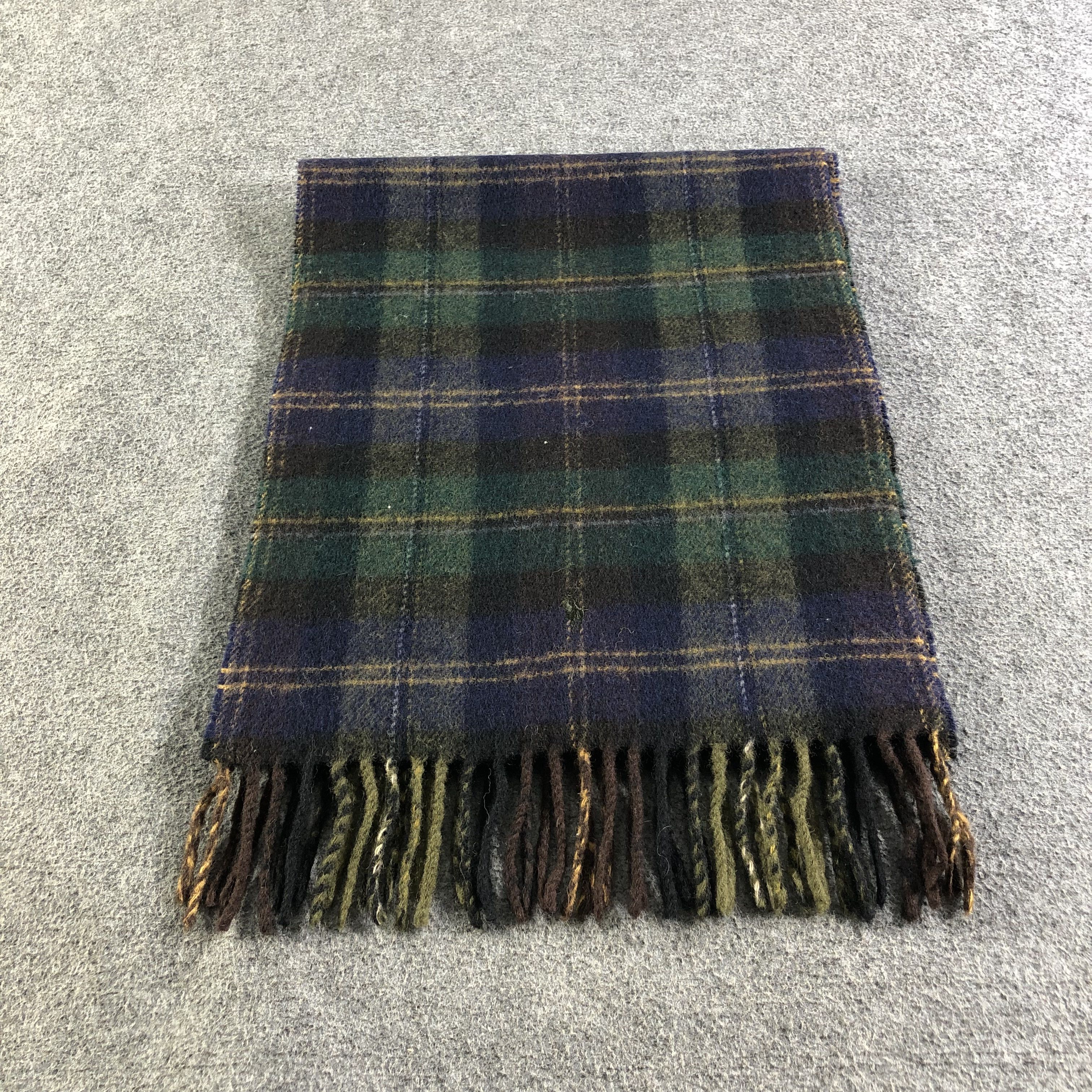 Polo Ralph Lauren Polo Ralph Lauren Tartan Wool Scarf Muffler Neckwear V2540 Size ONE SIZE - 2 Thumbnail