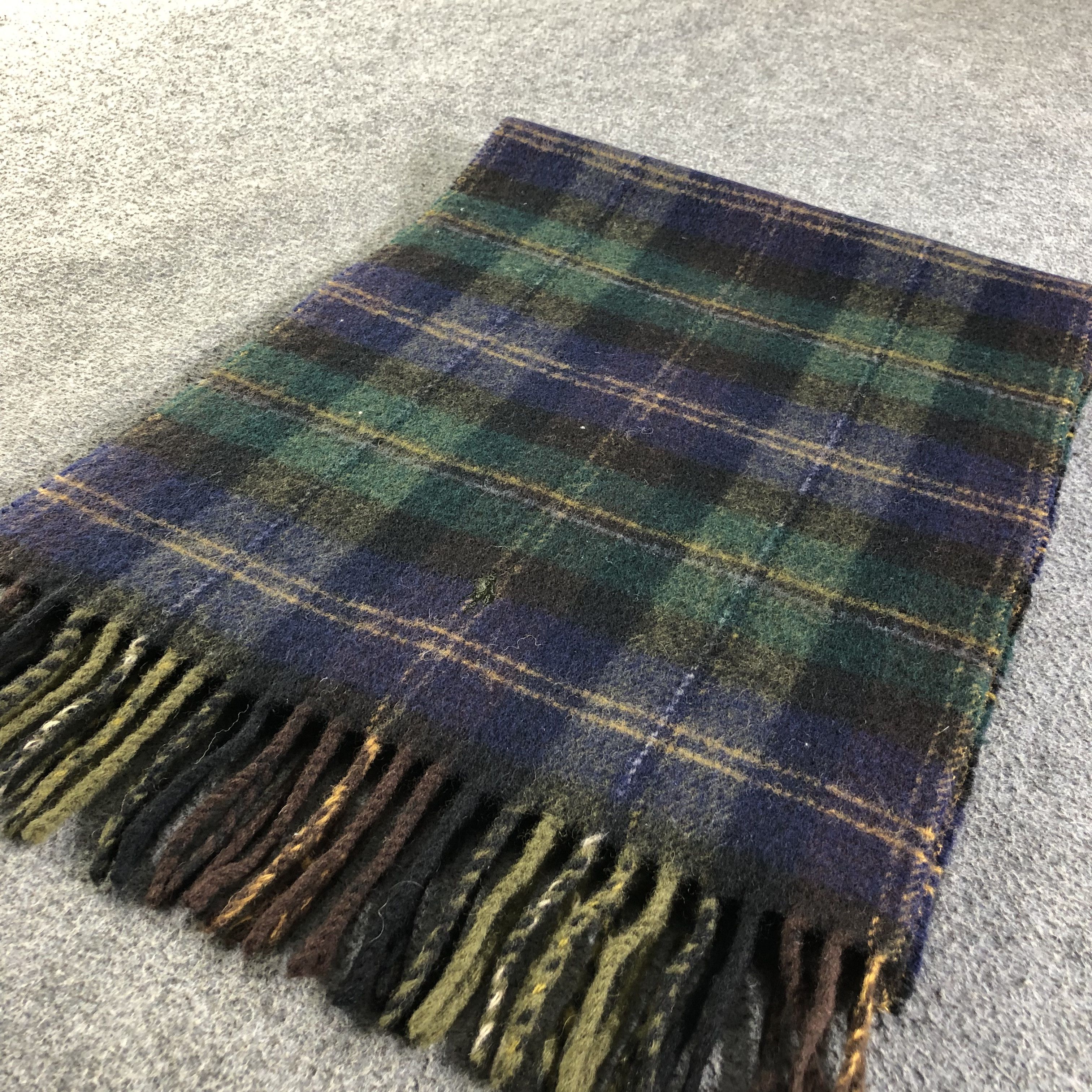 Polo Ralph Lauren Polo Ralph Lauren Tartan Wool Scarf Muffler Neckwear V2540 Size ONE SIZE - 3 Thumbnail