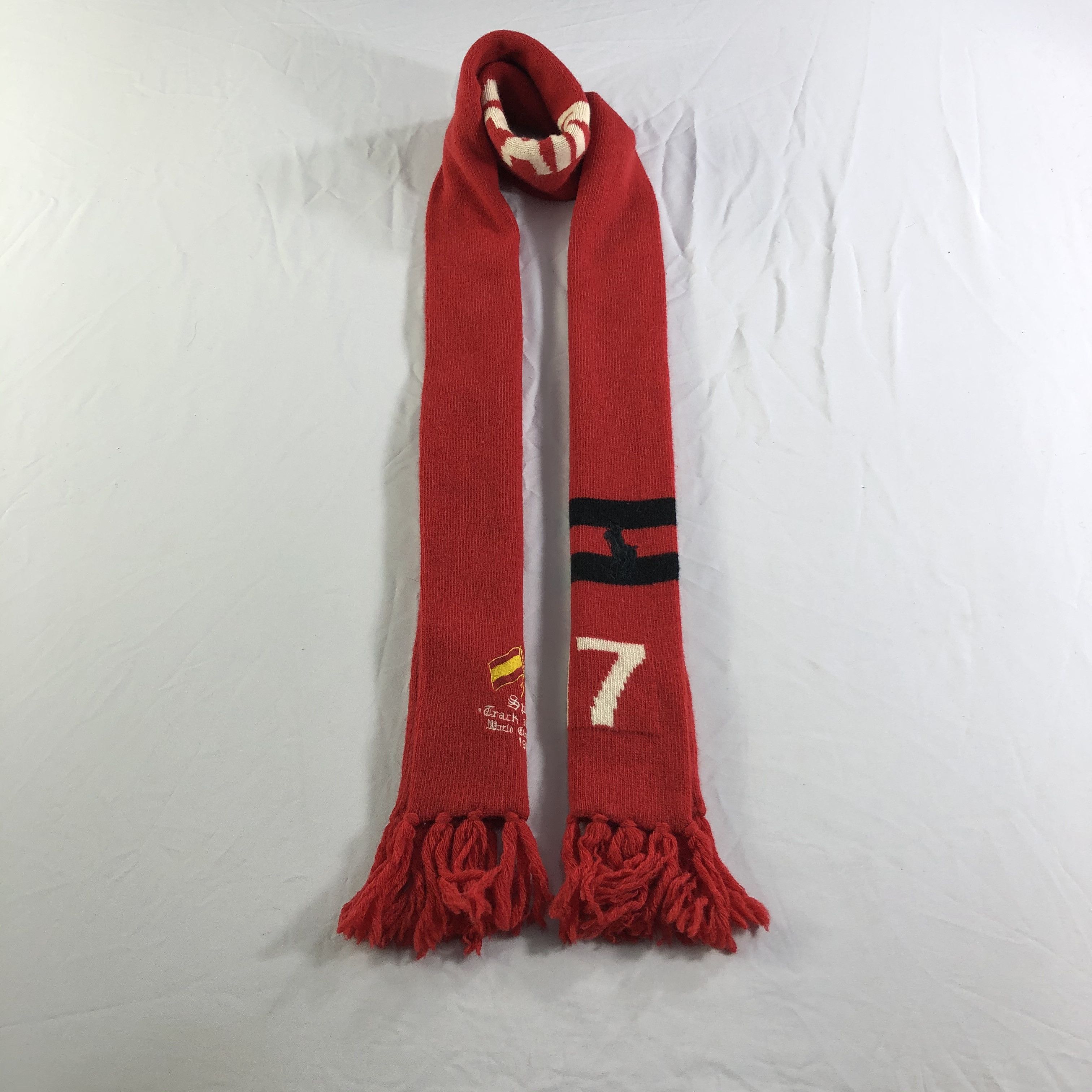 Polo Ralph Lauren Polo Ralph Lauren X SPAIN Wool Scarf Muffler Neckwear V2569 Size ONE SIZE - 1 Thumbnail