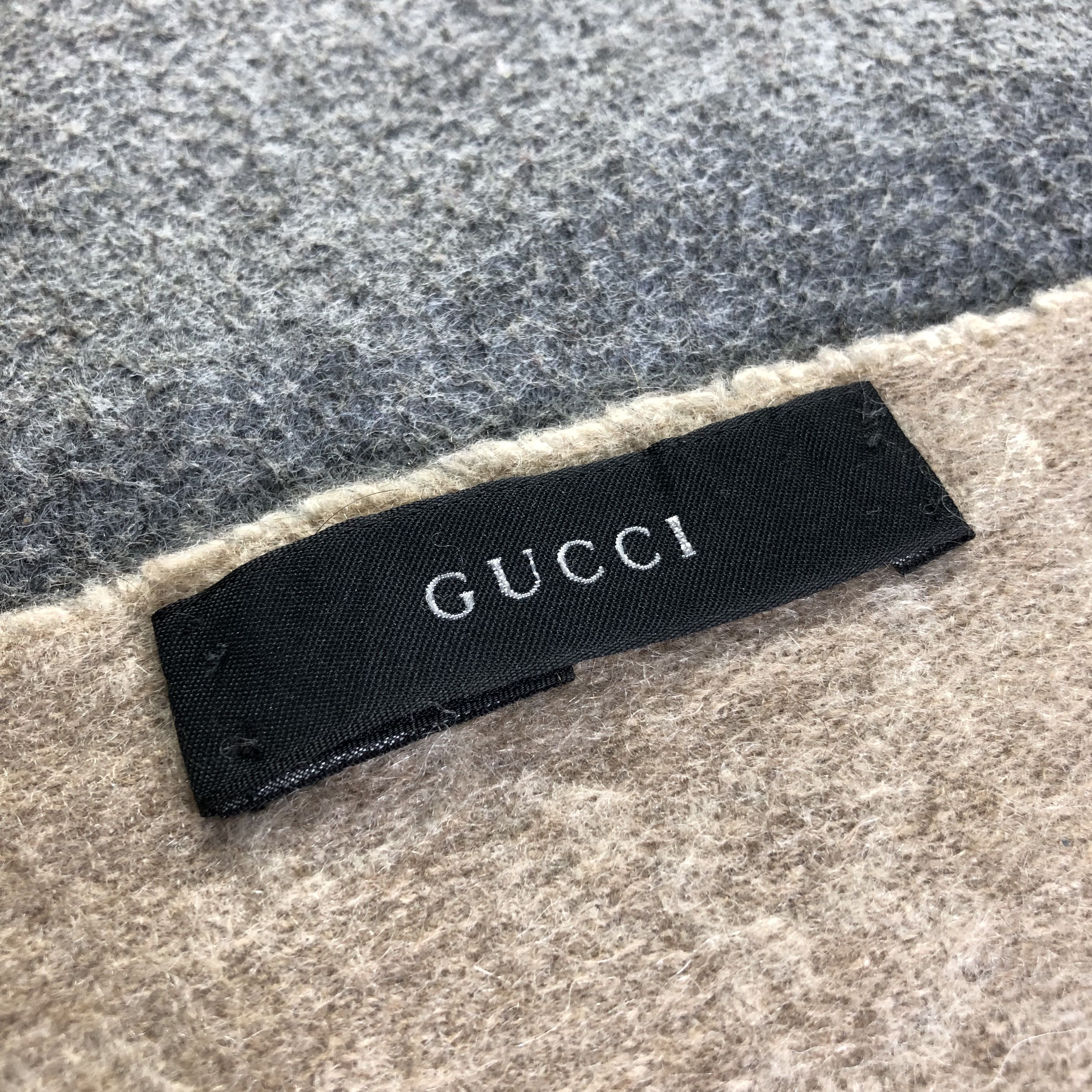 Gucci Gucci Monogram Cashmere Scarf Muffler Neckwear V2607 Size ONE SIZE - 5 Thumbnail