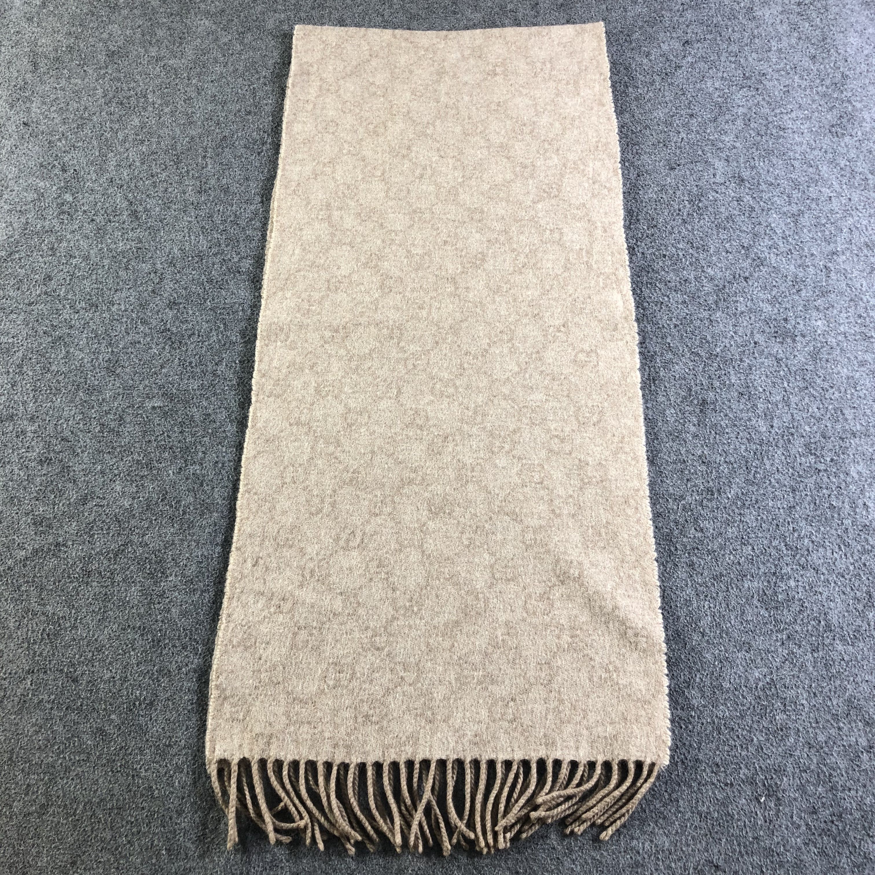 Gucci Gucci Monogram Cashmere Scarf Muffler Neckwear V2607 Size ONE SIZE - 2 Thumbnail