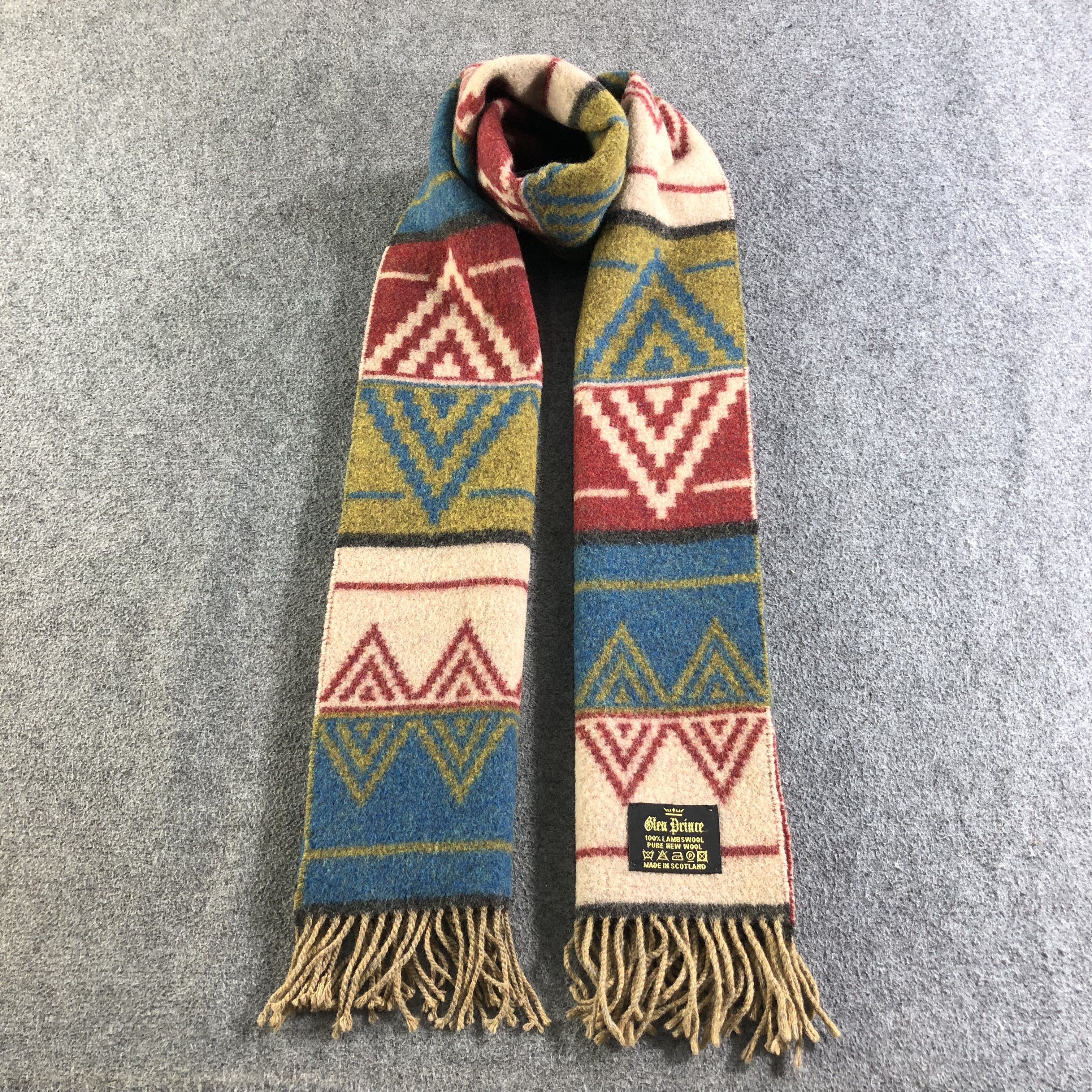 Vintage Glen Prince Navajo Wool Scarf Muffler Neckwear V2587 Size ONE SIZE - 1 Thumbnail