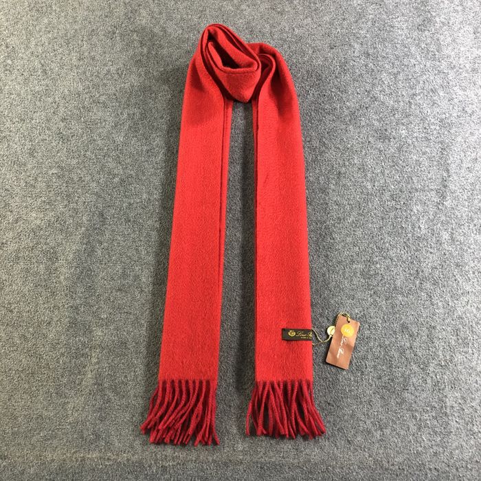 Vintage Loro Piana Plain Red Cashmere Scarf Muffler V2601 | Grailed