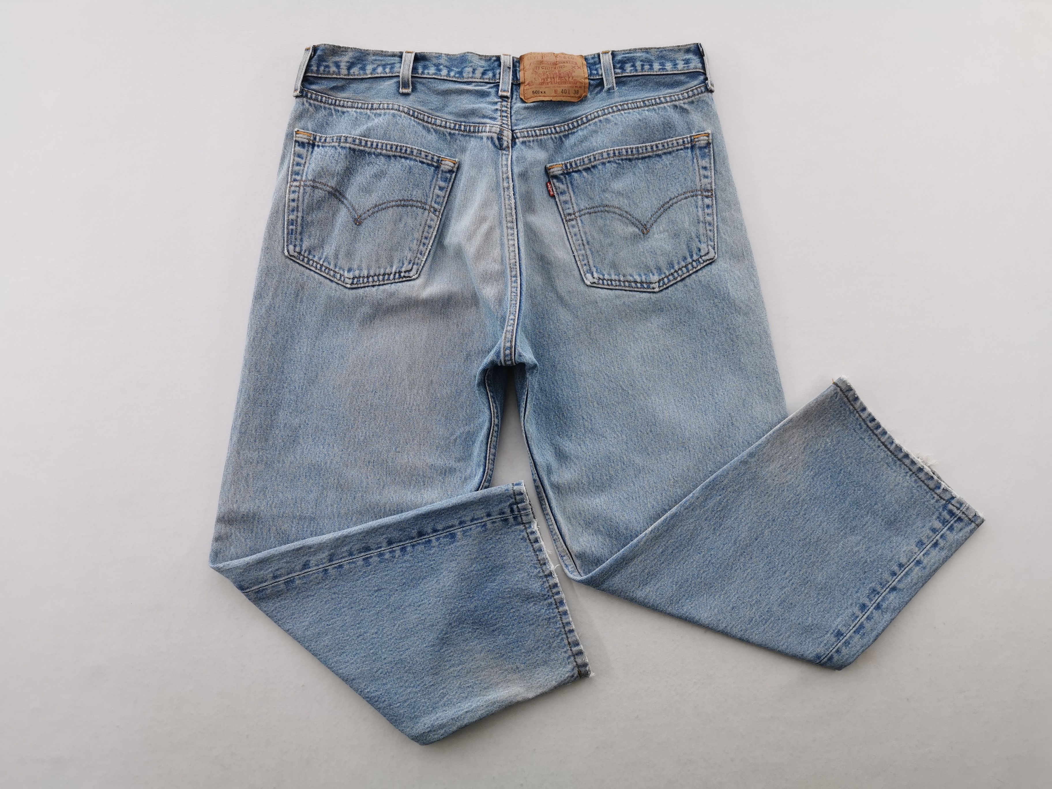 Distressed Jeans Vintage 90s Levis Lot 501XX Denim Jeans Made In USA Size 36/40x38