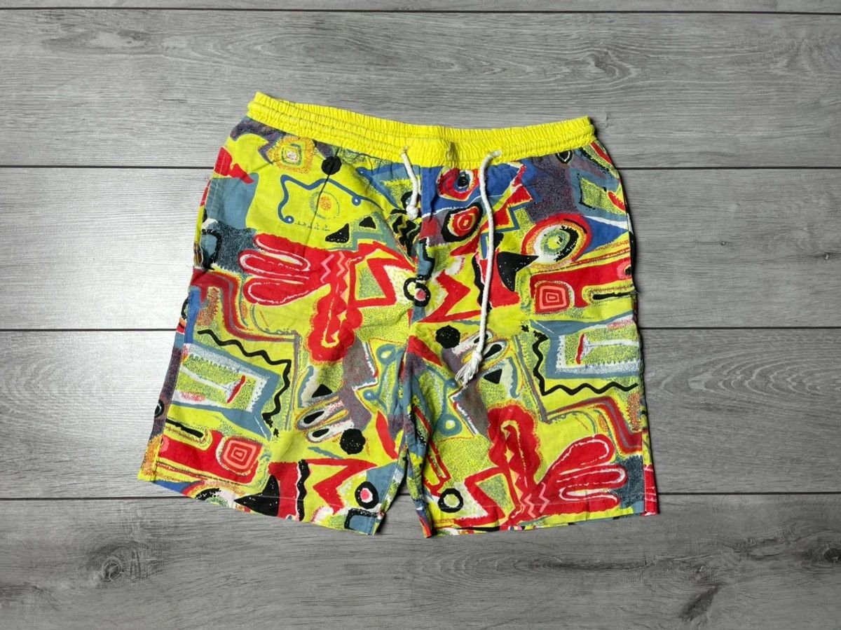 Band Tees Art shorts vintage band tee crazy Avant garde size Medium Size US 32 / EU 48 - 1 Thumbnail