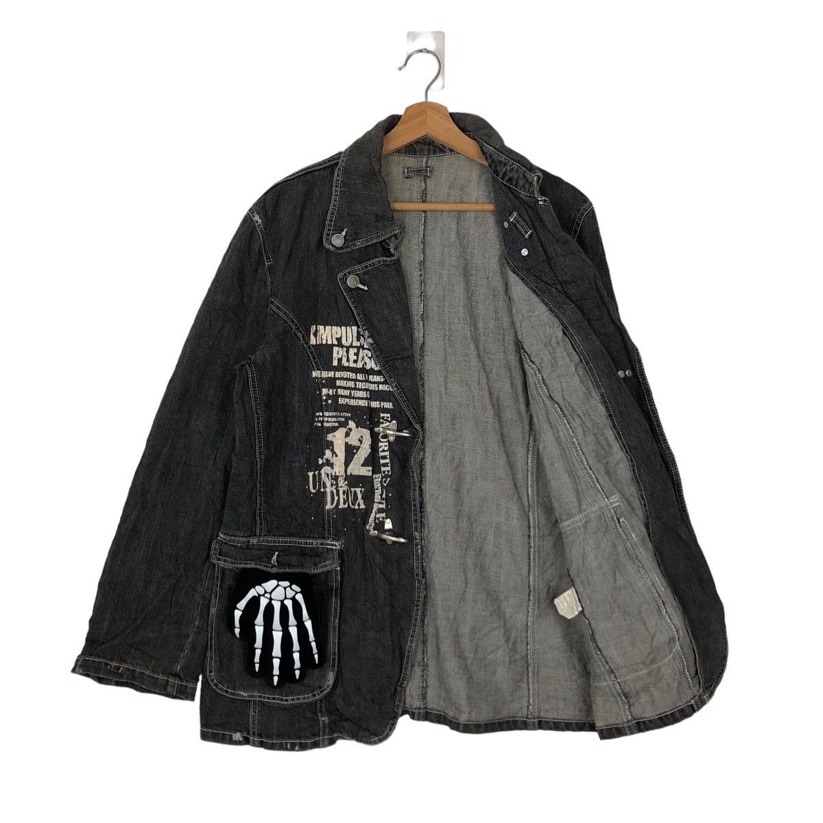 Japanese Brand 🔥RARE PUNK DESIGN BIG LOGO WORK CHORE JACKET JAPAN Size US M / EU 48-50 / 2 - 8 Thumbnail