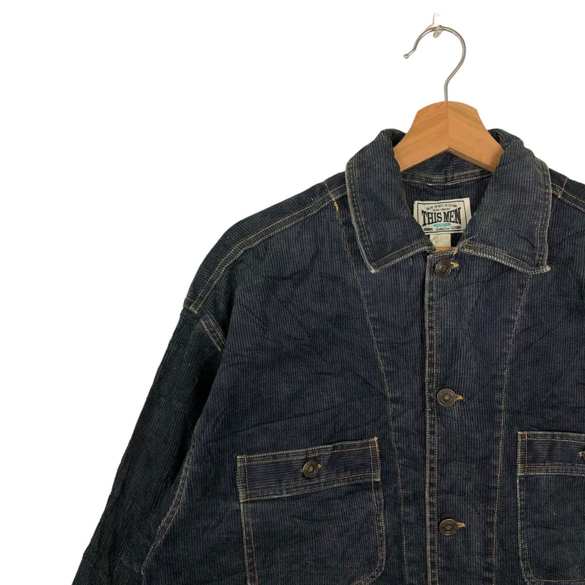 Issey Miyake 🔥90’s RARE CORDUROY CHORE JACKET SPORTING GEAR THIS MAN Size US M / EU 48-50 / 2 - 6 Thumbnail
