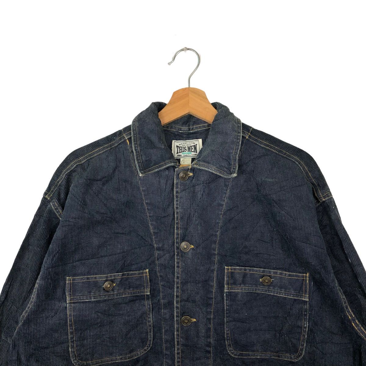 Issey Miyake 🔥90’s RARE CORDUROY CHORE JACKET SPORTING GEAR THIS MAN Size US M / EU 48-50 / 2 - 2 Thumbnail