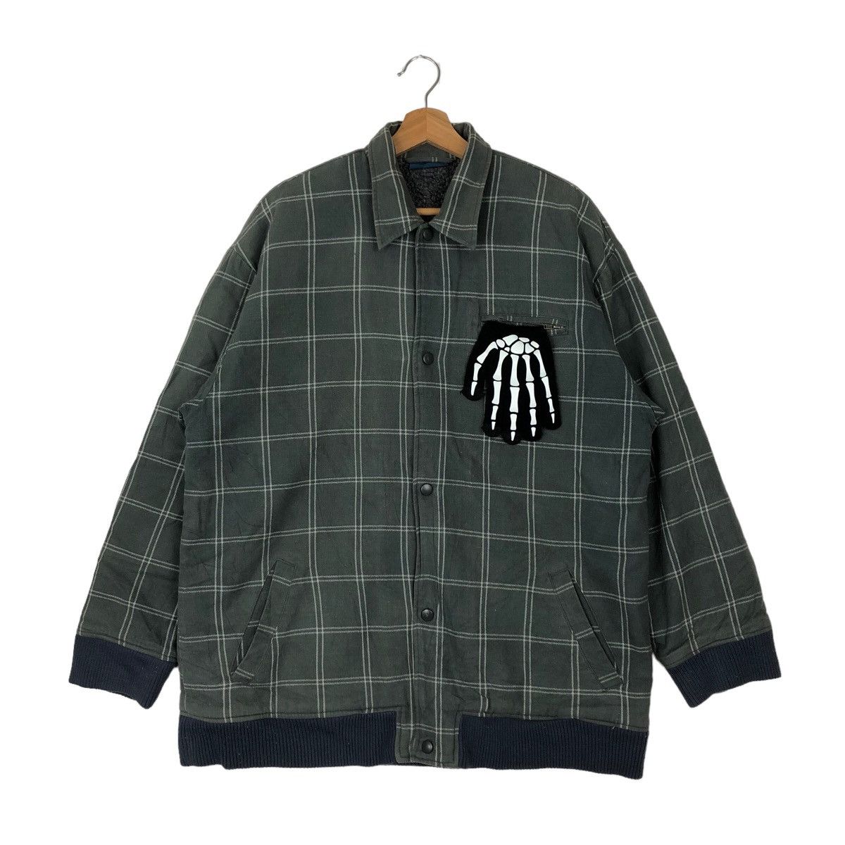 Japanese Brand 🔥90s VINTAGE BOMBER JACKET NAVY FLAG MILITARY TARTAN DESIGN Size US L / EU 52-54 / 3 - 1 Thumbnail