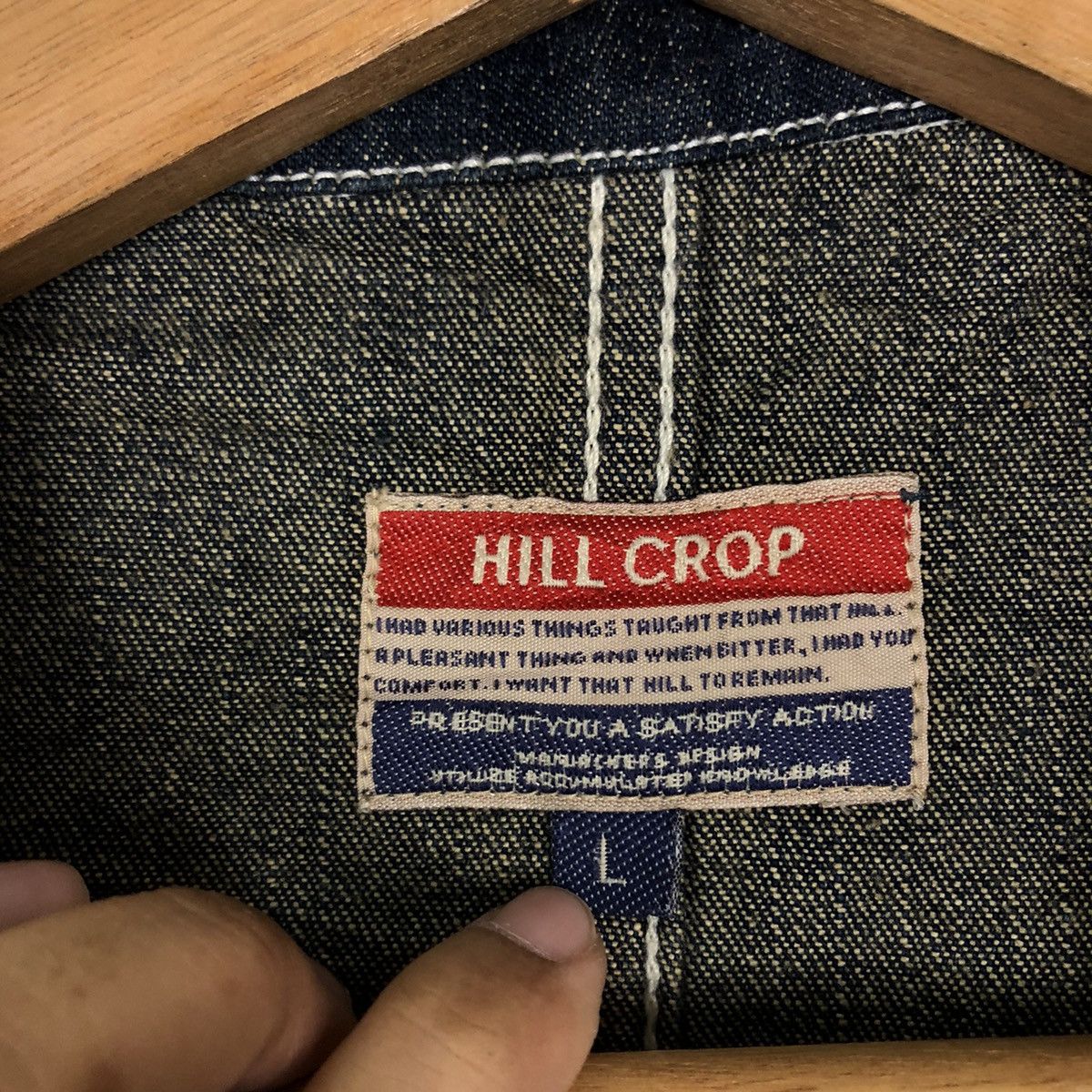 Issey Miyake 🔥VINTAGE CHORE DENIM WORK JACKET HILL CROP JAPAN Size US L / EU 52-54 / 3 - 12 Thumbnail