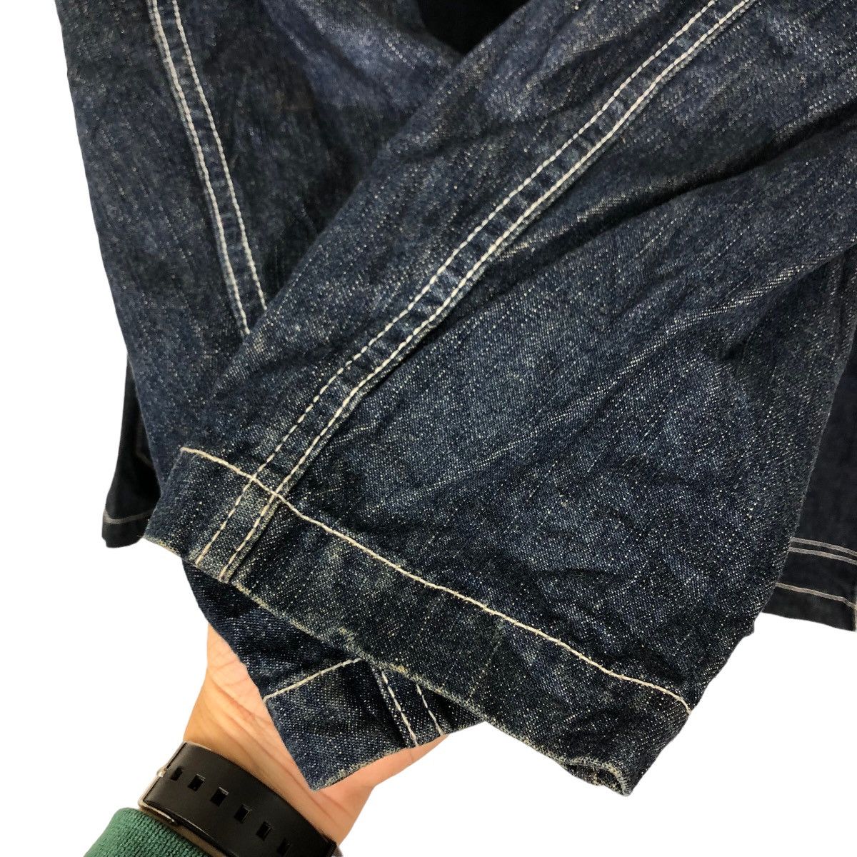 Issey Miyake 🔥VINTAGE CHORE DENIM WORK JACKET HILL CROP JAPAN Size US L / EU 52-54 / 3 - 11 Thumbnail
