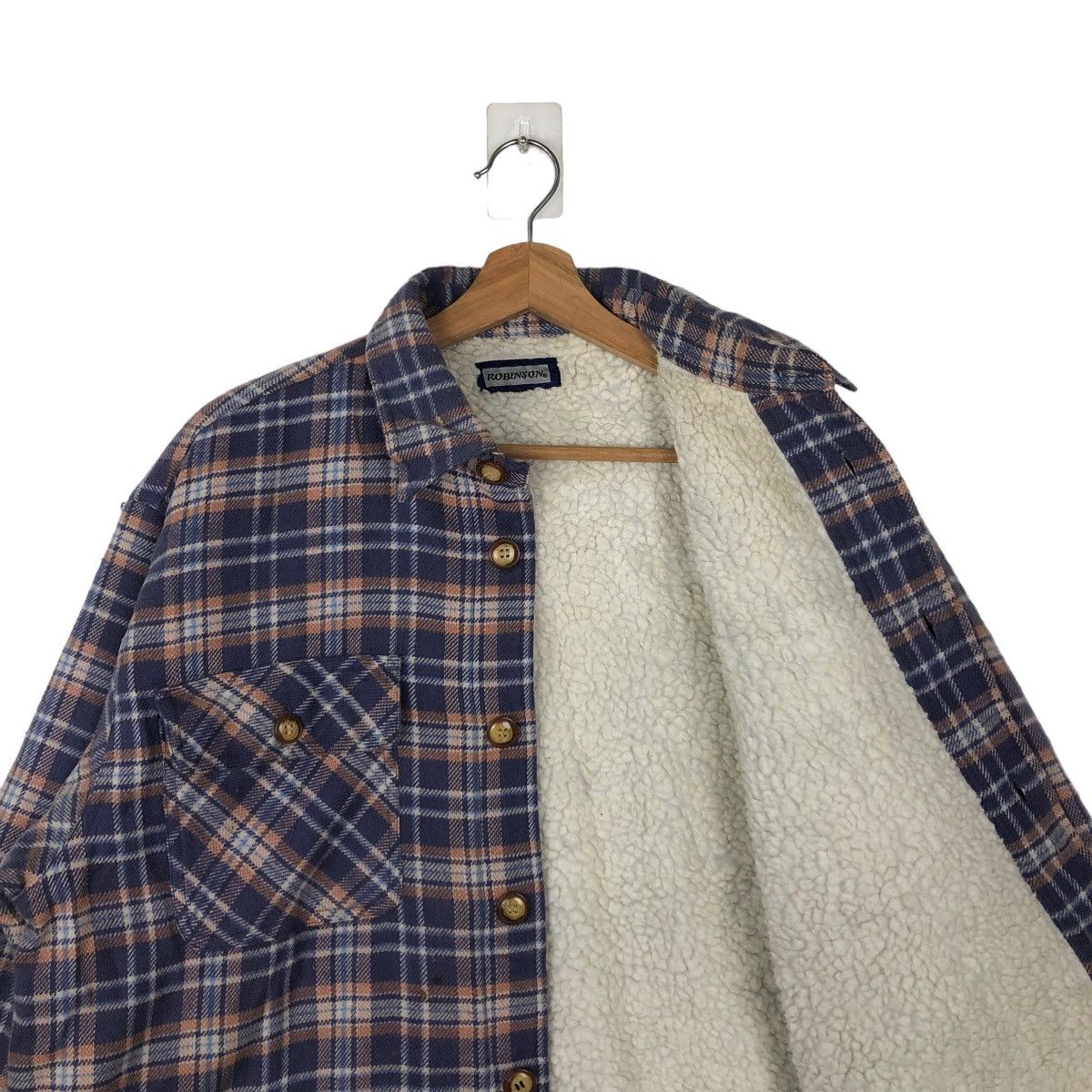 Flannel 🔥90’s VINTAGE FLANNEL JACKET TARTAN DESIGN ROBINSON JAPAN Size US M / EU 48-50 / 2 - 9 Thumbnail