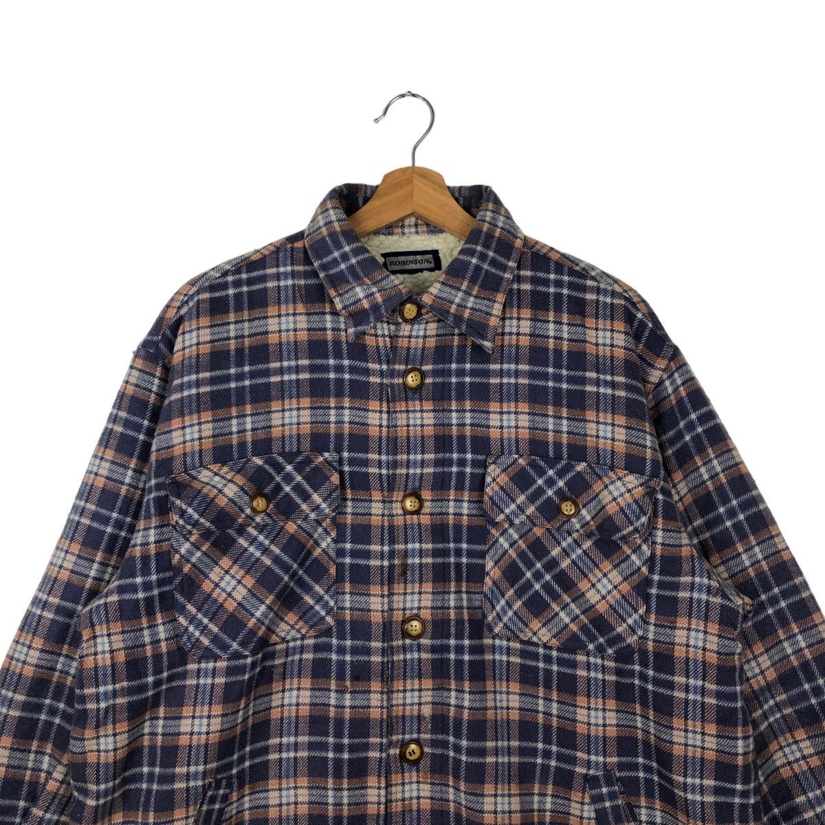 Flannel 🔥90’s VINTAGE FLANNEL JACKET TARTAN DESIGN ROBINSON JAPAN Size US M / EU 48-50 / 2 - 2 Thumbnail