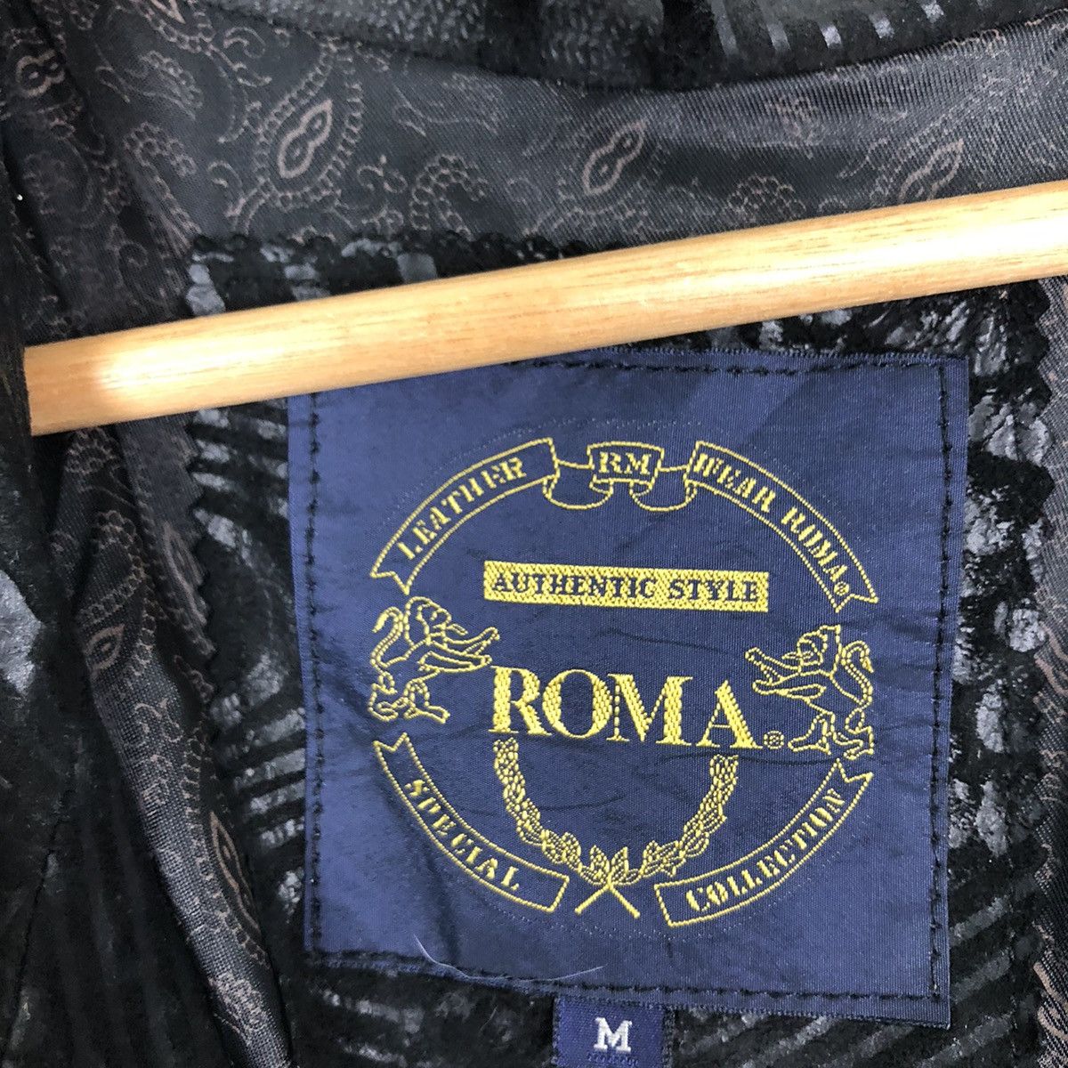 Japanese Brand 🔥VINTAGE BOMBER GENUINE LEATHER JACKET ROMA LEATHER Size US M / EU 48-50 / 2 - 12 Thumbnail