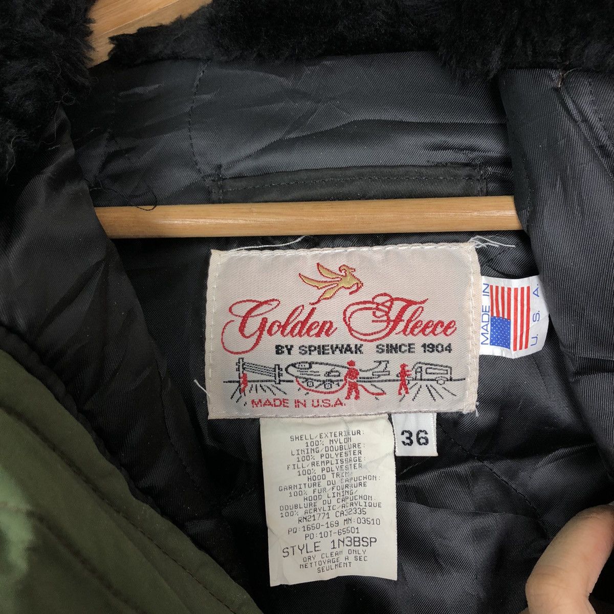 Buzz Rickson's 🔥VINTAGE MILITARY PARKA JACKET GOLDEN FLEECE BY SPIEWAK USA Size US M / EU 48-50 / 2 - 12 Thumbnail