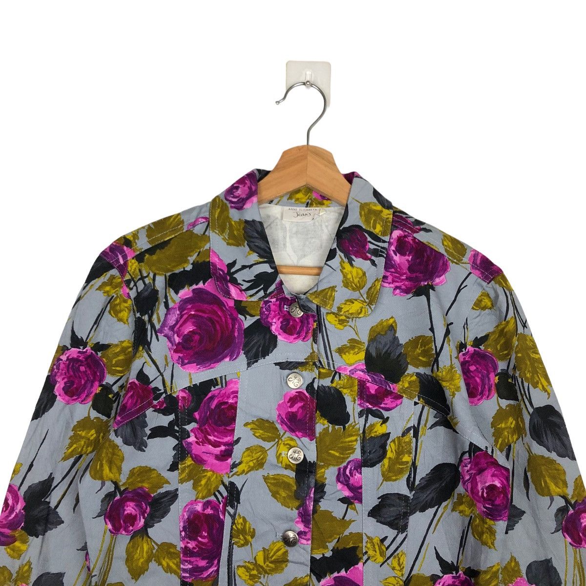 Japanese Brand 🔥FLORAL FLOWER FULL PRINT JACKET ANNE ELISABETH JEAN’S Size US M / EU 48-50 / 2 - 2 Thumbnail