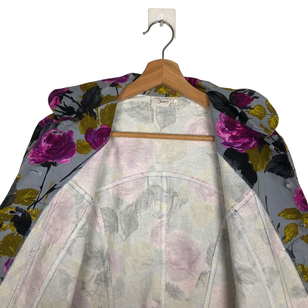 Japanese Brand 🔥FLORAL FLOWER FULL PRINT JACKET ANNE ELISABETH JEAN’S Size US M / EU 48-50 / 2 - 10 Thumbnail