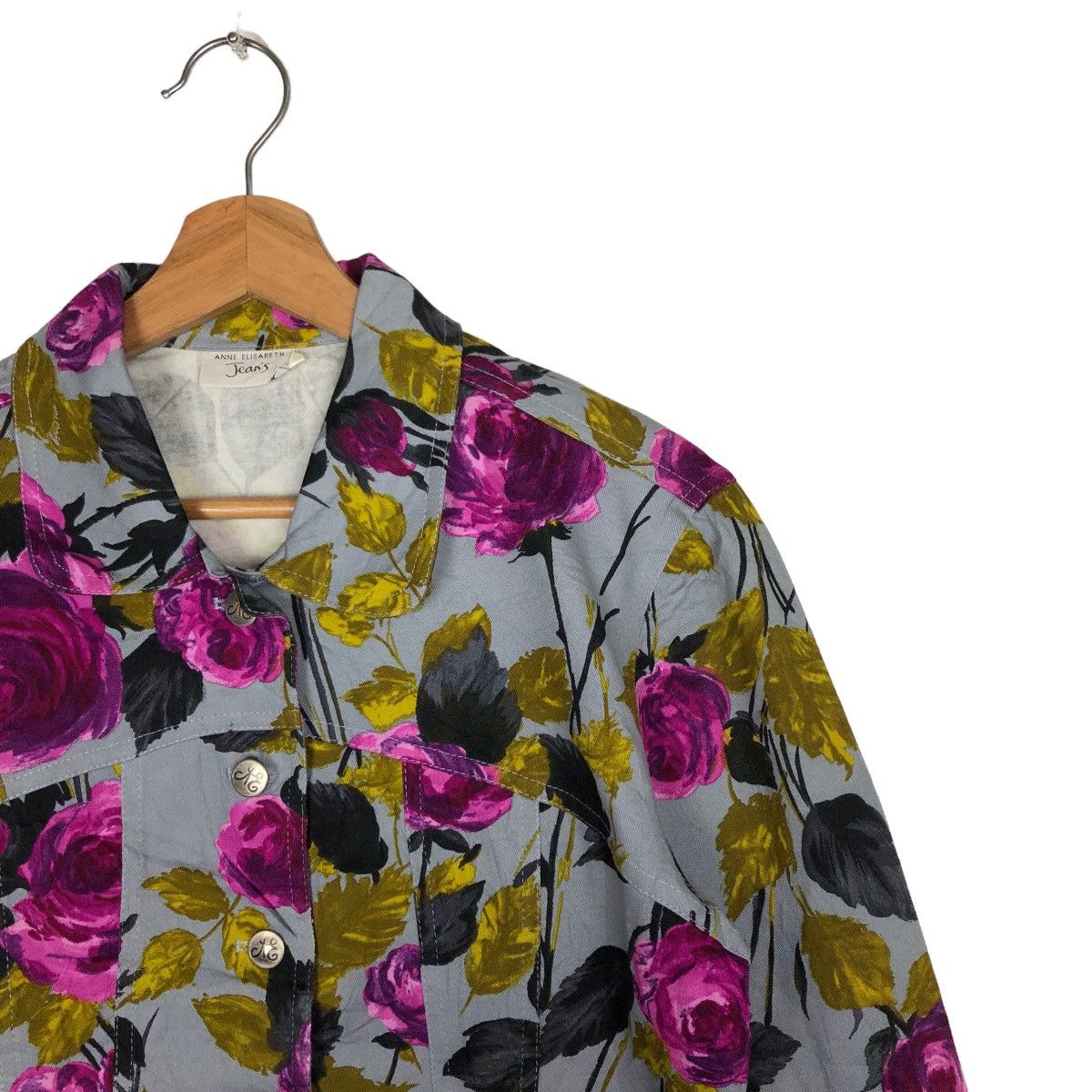 Japanese Brand 🔥FLORAL FLOWER FULL PRINT JACKET ANNE ELISABETH JEAN’S Size US M / EU 48-50 / 2 - 5 Thumbnail