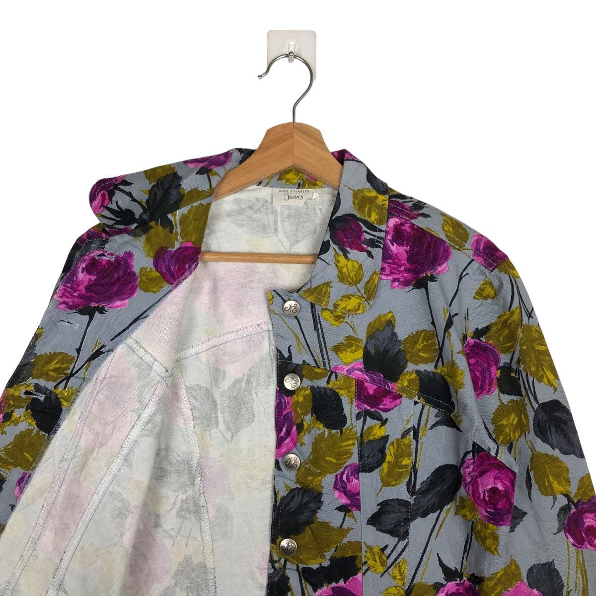 Japanese Brand 🔥FLORAL FLOWER FULL PRINT JACKET ANNE ELISABETH JEAN’S Size US M / EU 48-50 / 2 - 9 Thumbnail