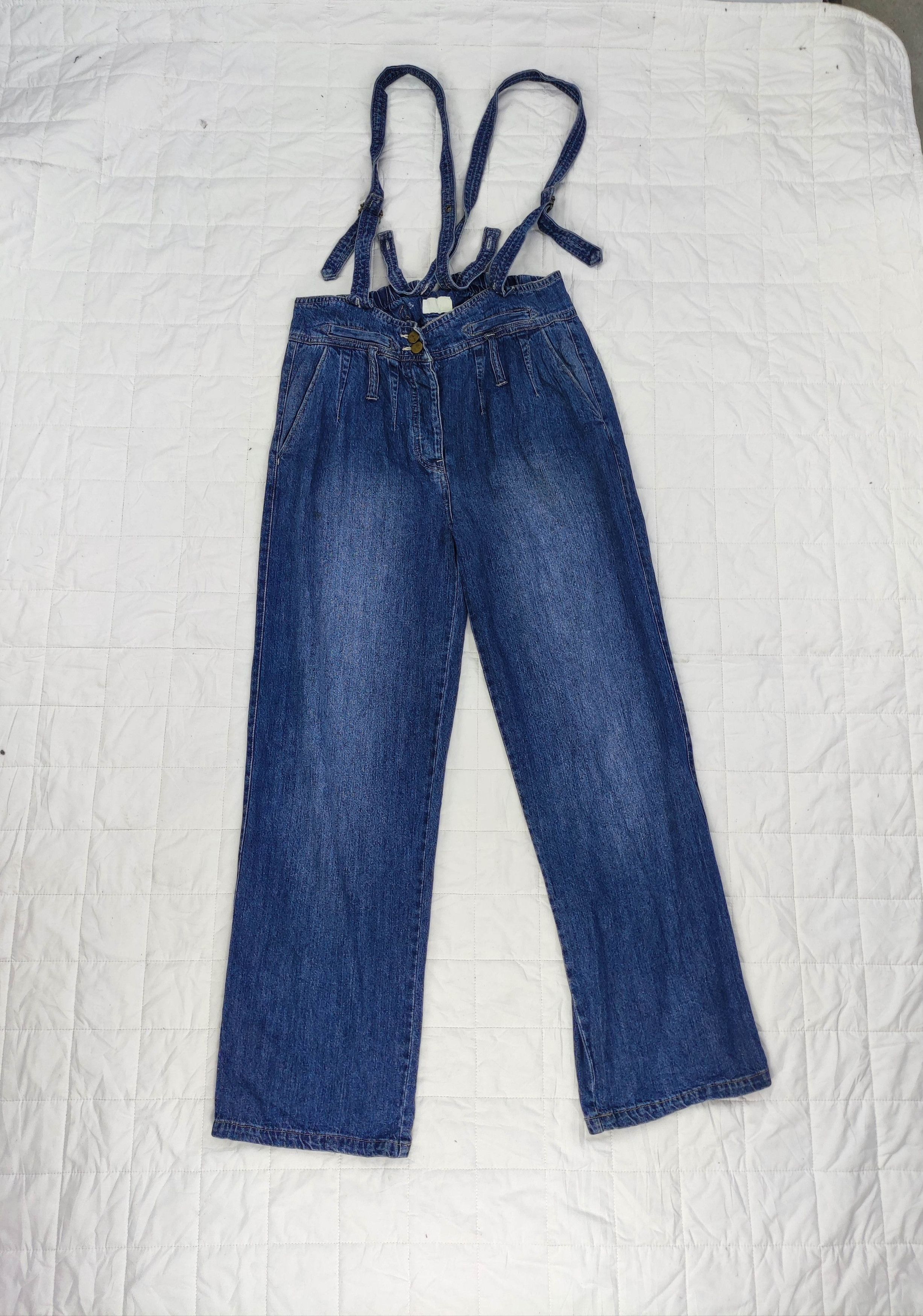 image of Vintage Japanese Baggy Playsuit Jumpsuits Overall, Women's (Size 30)