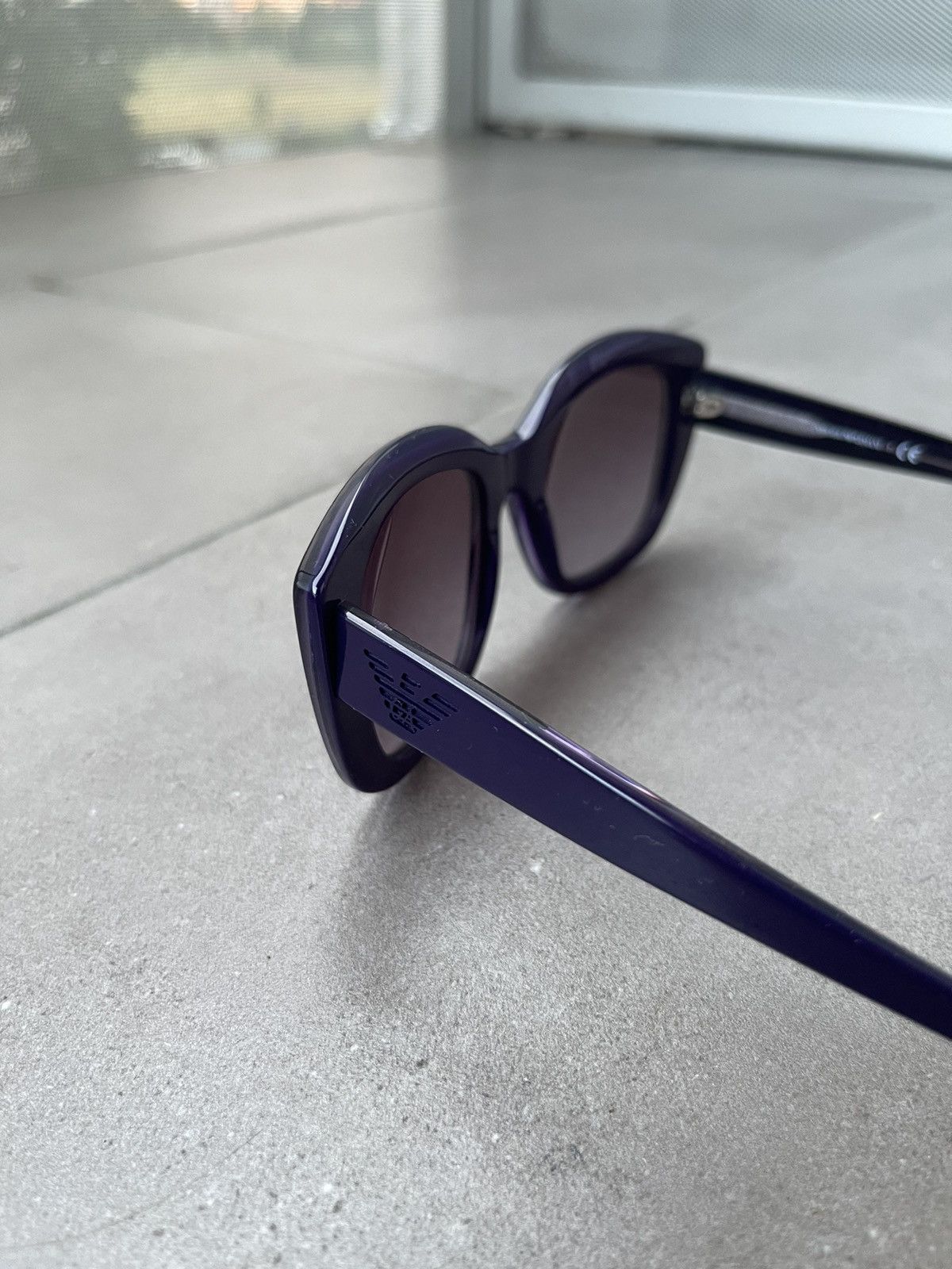 Emporio Armani Emporio Armani EA4031 5221/8H Dark Violet Sunglasses Size ONE SIZE - 6 Thumbnail