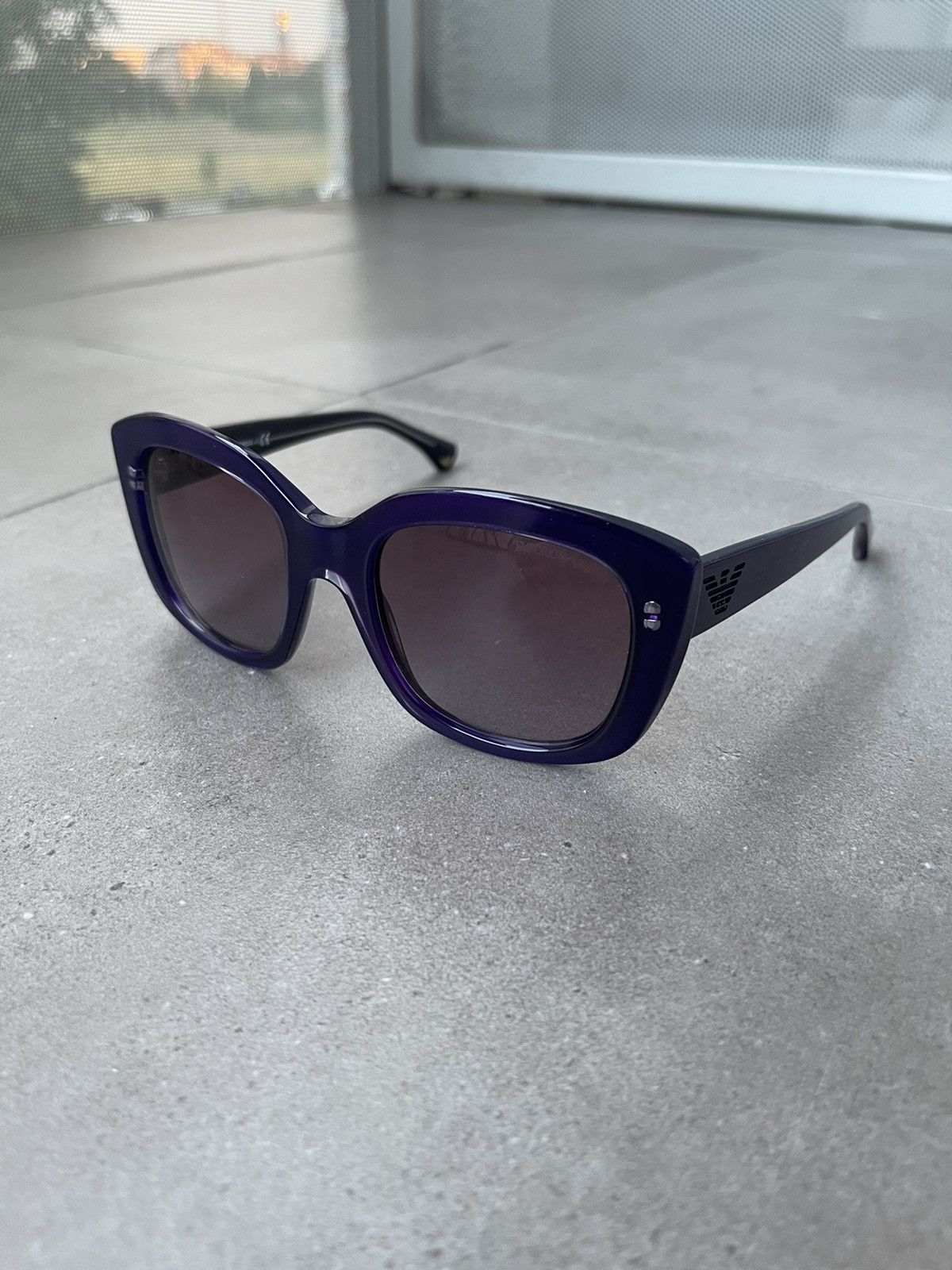 Emporio Armani Emporio Armani EA4031 5221/8H Dark Violet Sunglasses Size ONE SIZE - 1 Thumbnail