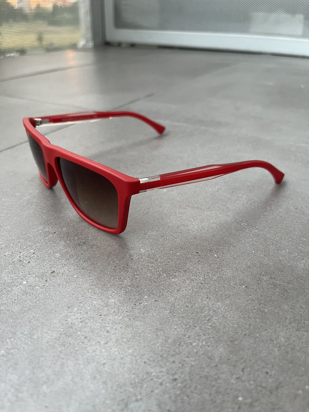 Armani × Emporio Armani × Giorgio Armani Emporio Armani EA4001 5067/13 Red Sunglasses Size ONE SIZE - 4 Thumbnail