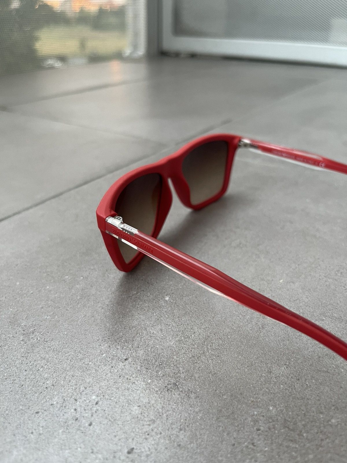 Armani × Emporio Armani × Giorgio Armani Emporio Armani EA4001 5067/13 Red Sunglasses Size ONE SIZE - 5 Thumbnail